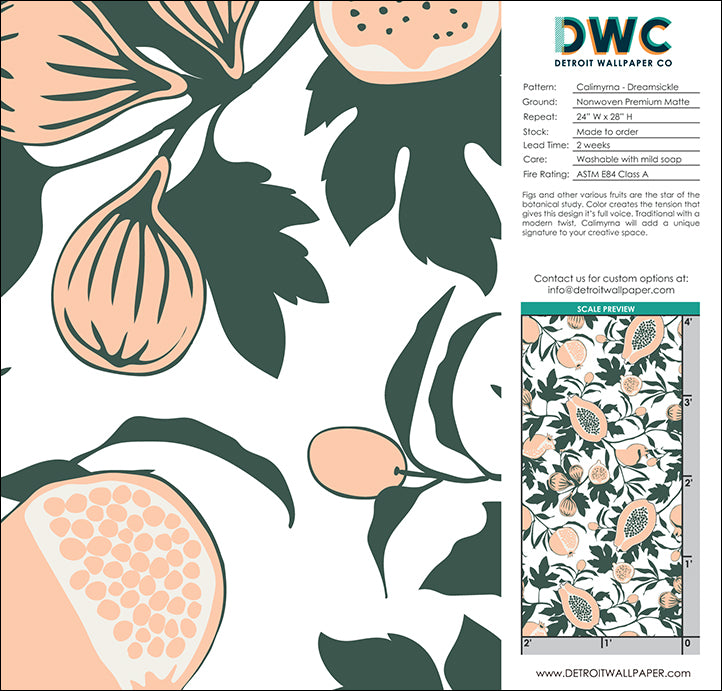 Calimyrna Dreamsickle Peel and Stick Wallpaper - Self-Adhesive Removable Wallpaper for Bedroom, Living Room, Nursery - Easy DIY Home Decor Upgrade