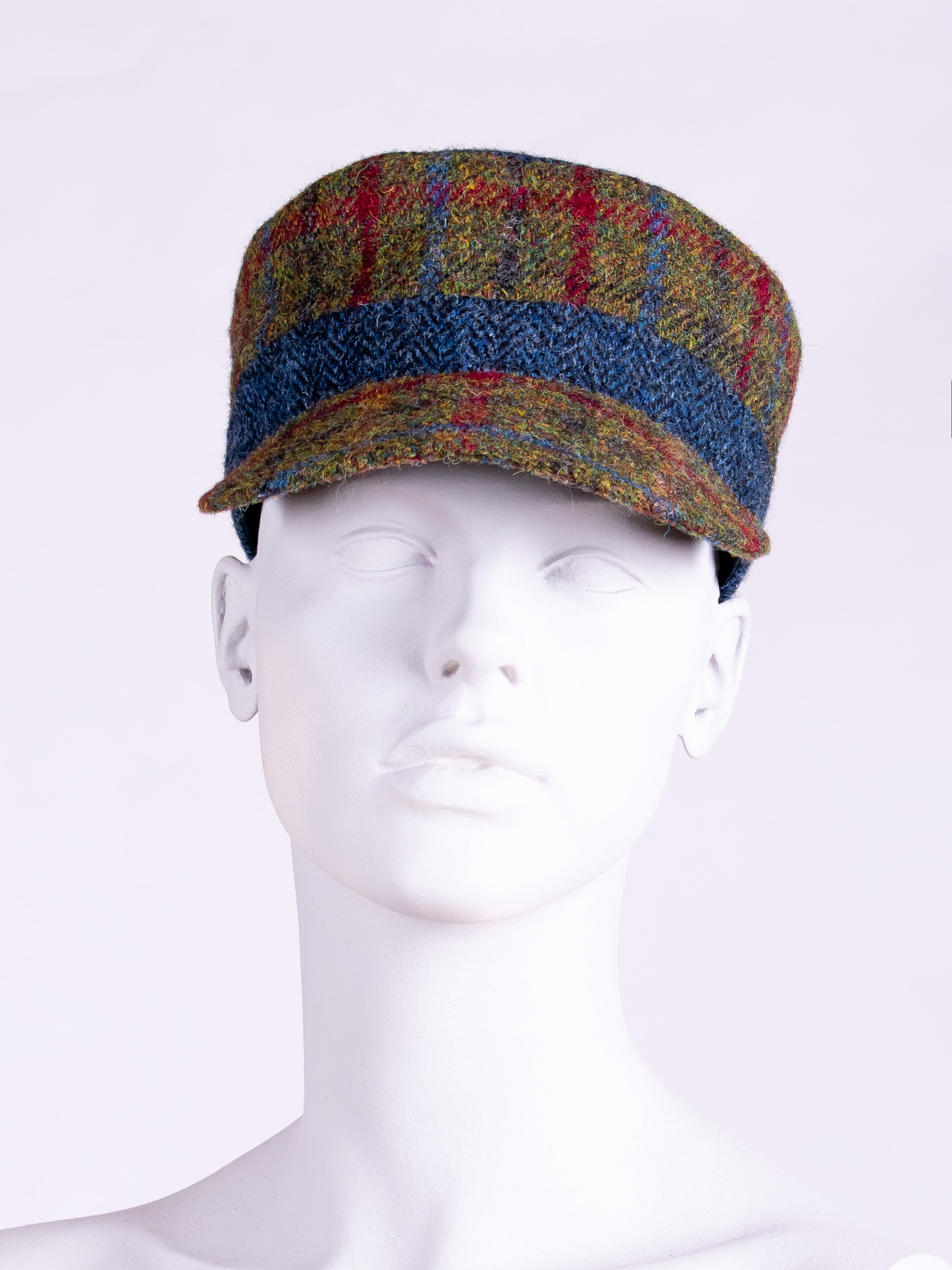 Town and Country Cap in Green & Navy Blue - Stylish Unisex Baseball Hat for Outdoor Activities, Sports, and Casual Wear