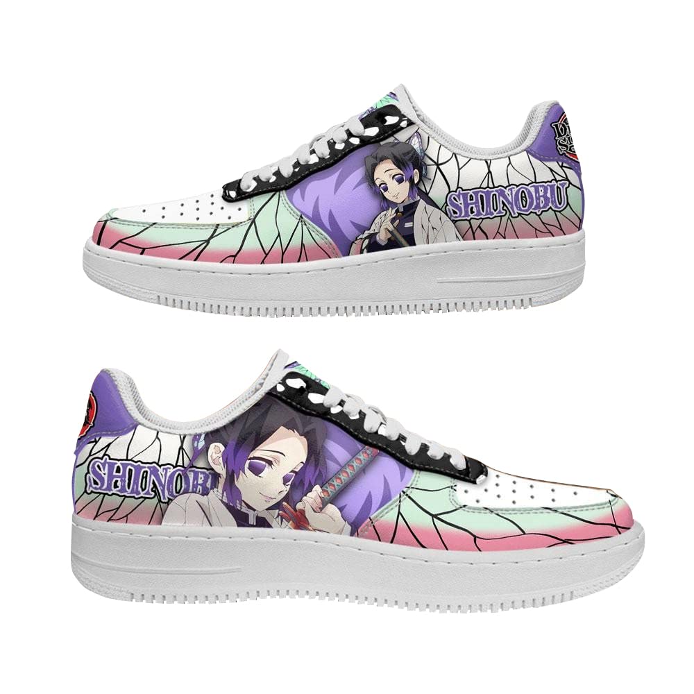 Custom Demon Slayer Tanjiro & Zenitsu Printed Low-Top Basketball Shoes - Anime Cosplay Sneakers for Men & Women - Perfect for Manga Fans, Outdoor Running & Casual Wear