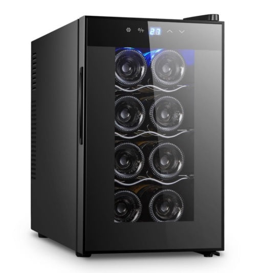 Sheffield 8 Bottle Wine Cooler Refrigerator - Compact Countertop Wine Fridge for White, Red & Sparkling Wine - Perfect for Kitchen, Bar, Office & Home Entertainment Use