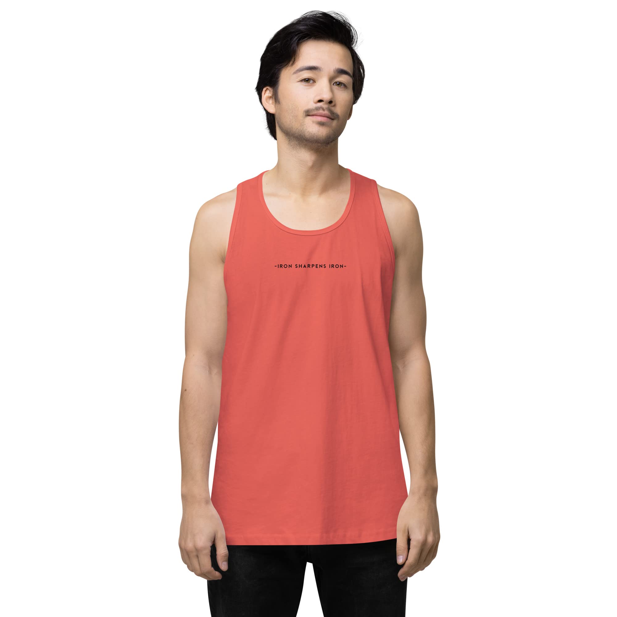 Premium Iron Sharpens Iron Men's Tank Top - Gym Workout, Running & Casual Wear for Active Lifestyles