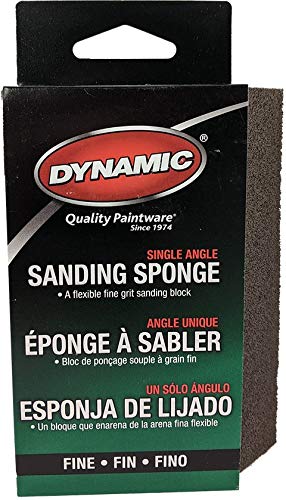 Dynamic AG692614 Fine Single Angle Sanding Sponge - 24-Piece Case for Woodworking, Drywall & DIY Projects - Professional Sanding Blocks for Smoothing, Shaping & Finishing
