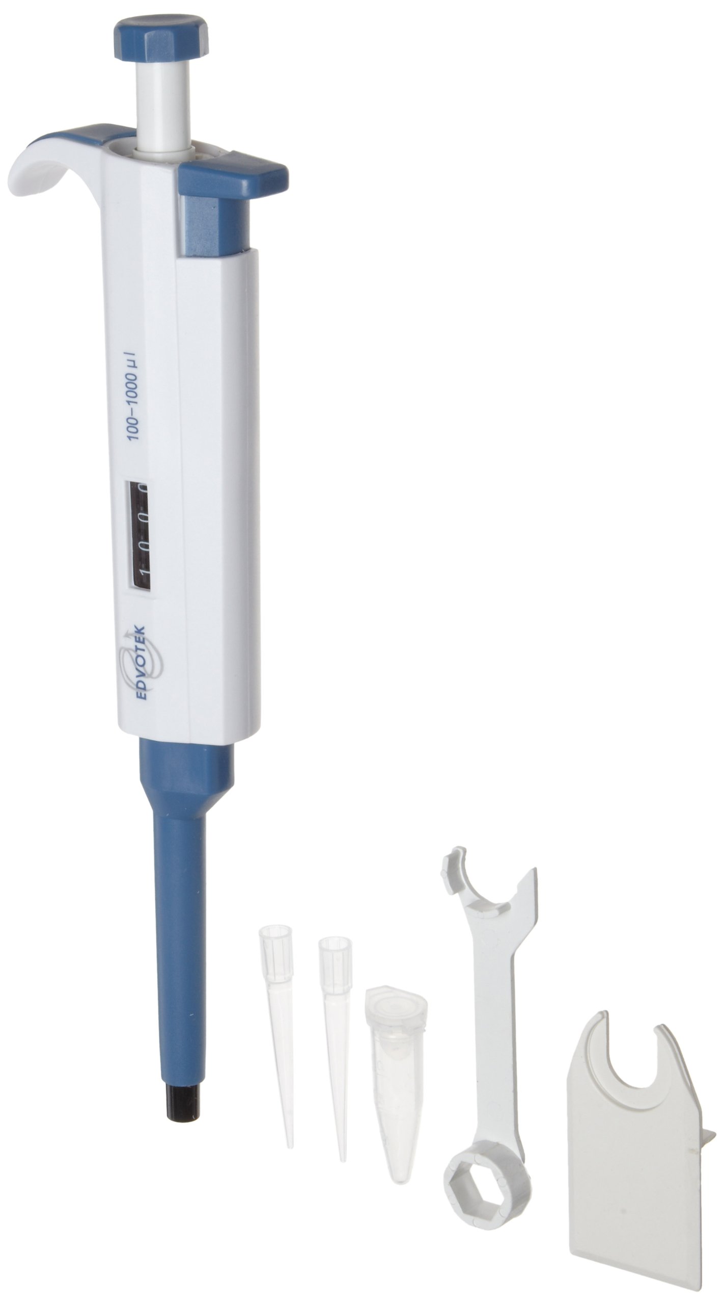 Edvotek 592-1 Adjustable Micropipette 100-1000 μL | Precision Liquid Handling for Lab Research, PCR, DNA Analysis & Biochemistry Experiments