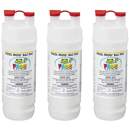 FROG Bac Pac 3 Pack for Pool Maintenance - Chlorine-Free Water Treatment System | Keeps Swimming Pool Water Clean & Clear | Ideal for In-Ground & Above-Ground Pools