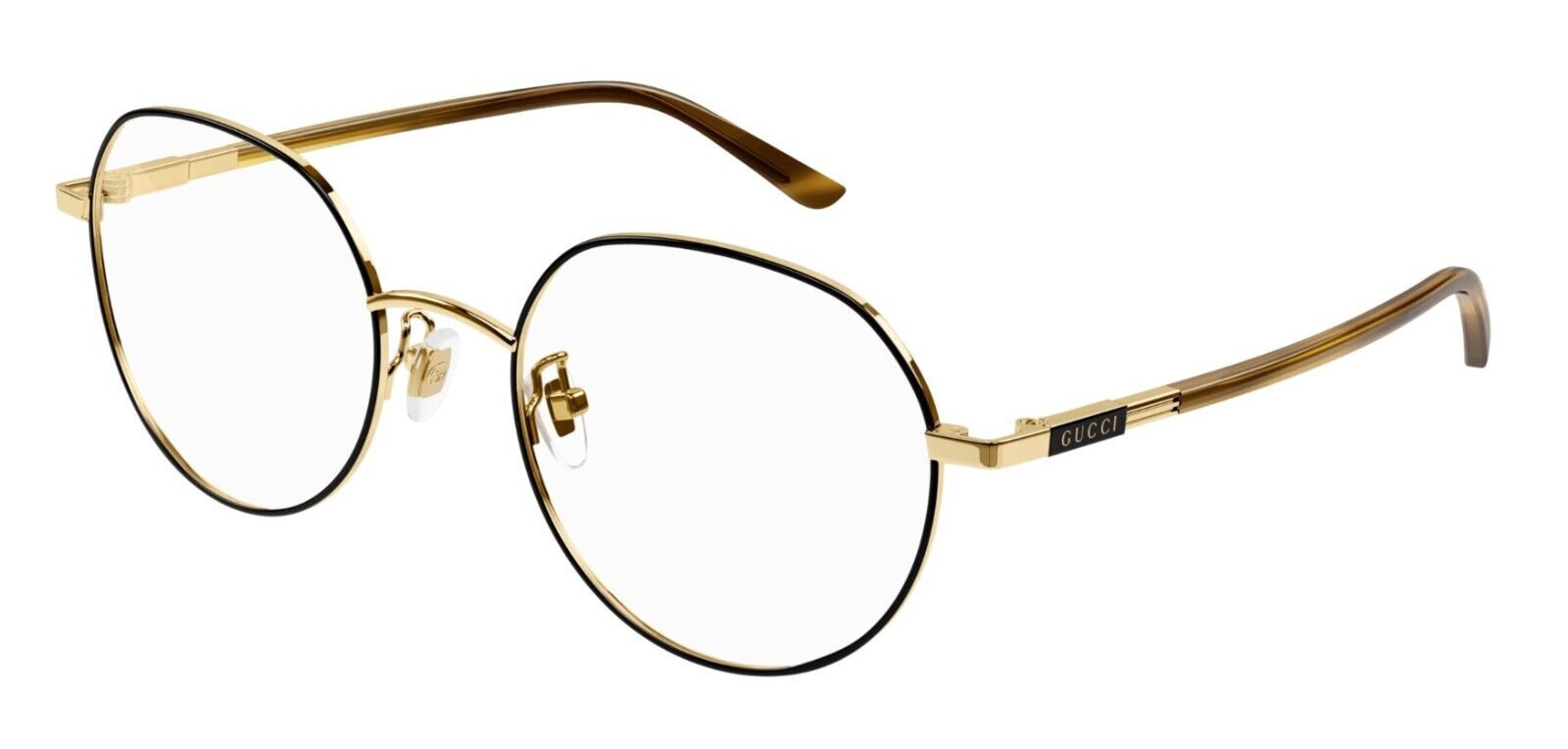 Gucci GG1349O 003 Gold Round Men's Eyeglasses - Classic Luxury Sunglasses for Men, UV Protection, Fashionable Eyewear for Daily Wear & Outdoor Activities