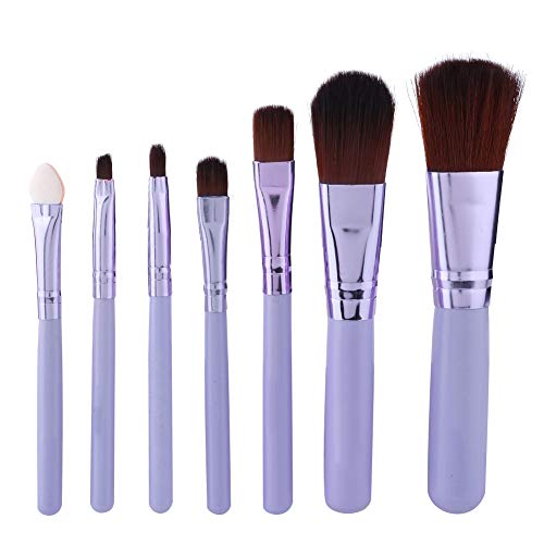 Premium Portable Foundation Brush Kit - Soft Synthetic Bristles for Flawless Makeup Application (Peacock Purple) | Ideal for Travel, Professional Makeup Artists & Everyday Beauty Routine