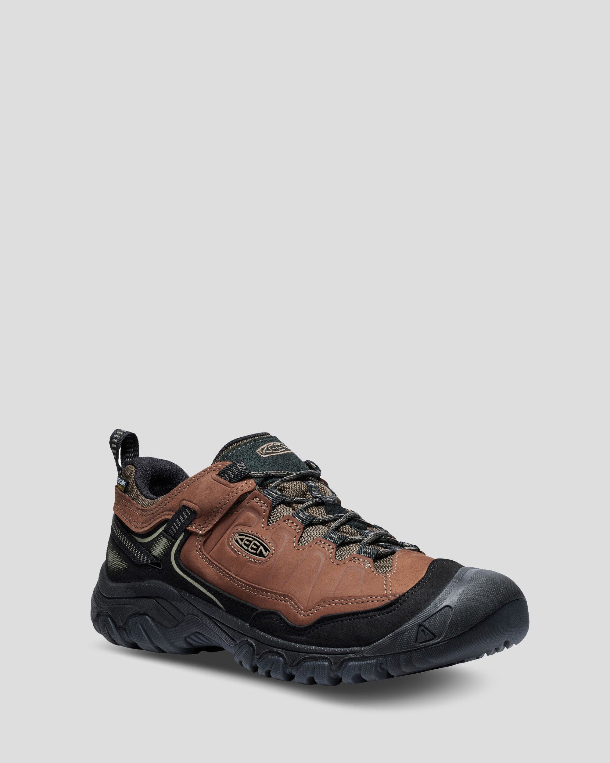 Keen Targhee IV Waterproof Hiking Shoes for Men - Bison/Brindle Color | Lightweight & Durable Outdoor Boots for Trail Walking, Camping & Mountain Adventures