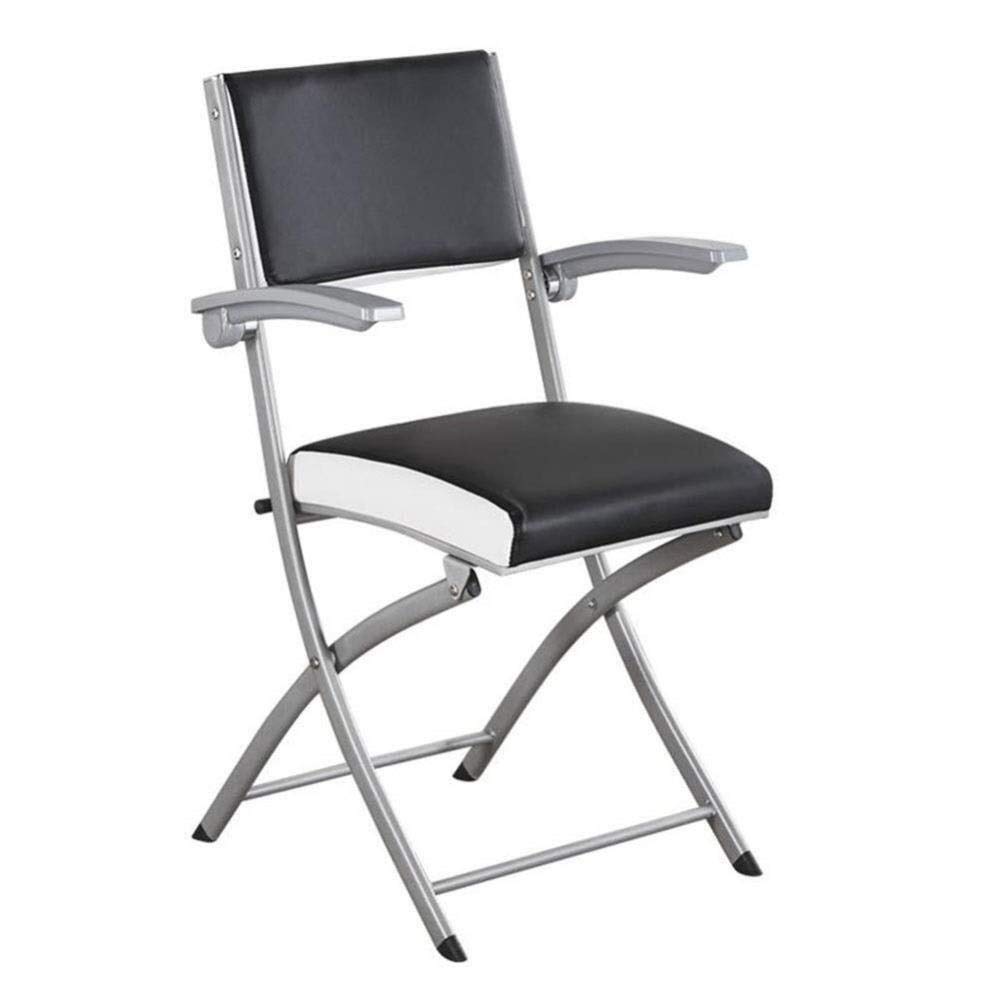 Modern Minimalist Folding Chair with Backrest & Armrests - Lightweight Office, Reception & Conference Chairs for Easy Storage - Perfect for Home Offices, Meeting Rooms & Event Spaces