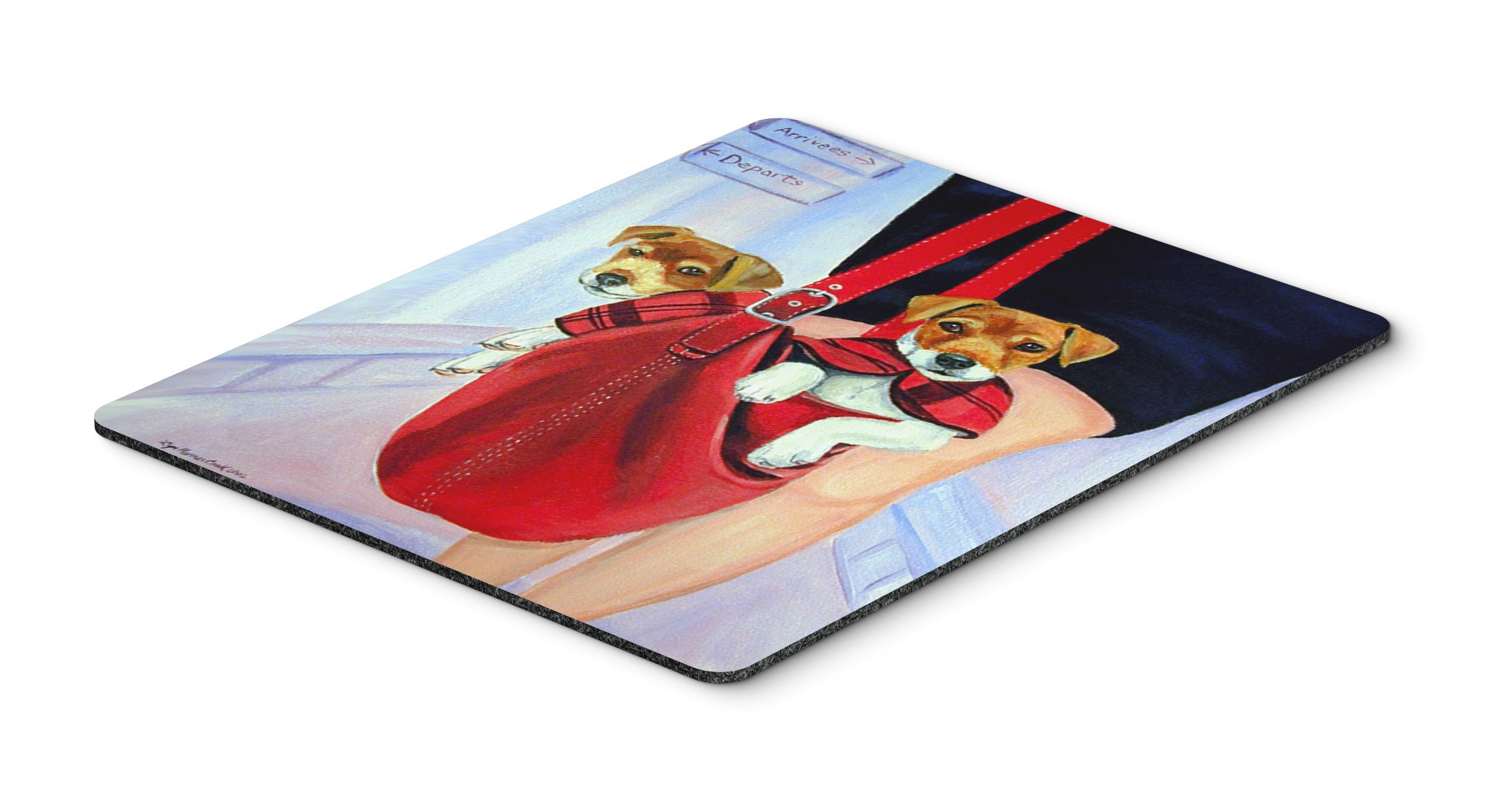 Jack Russell Terrier Mouse Pad & Hot Pad Trivet - Large Washable Non-Slip Desk Mat for Home Office, Gaming & Computer Work - Cute Dog-Themed Mousepad for Laptops & PCs