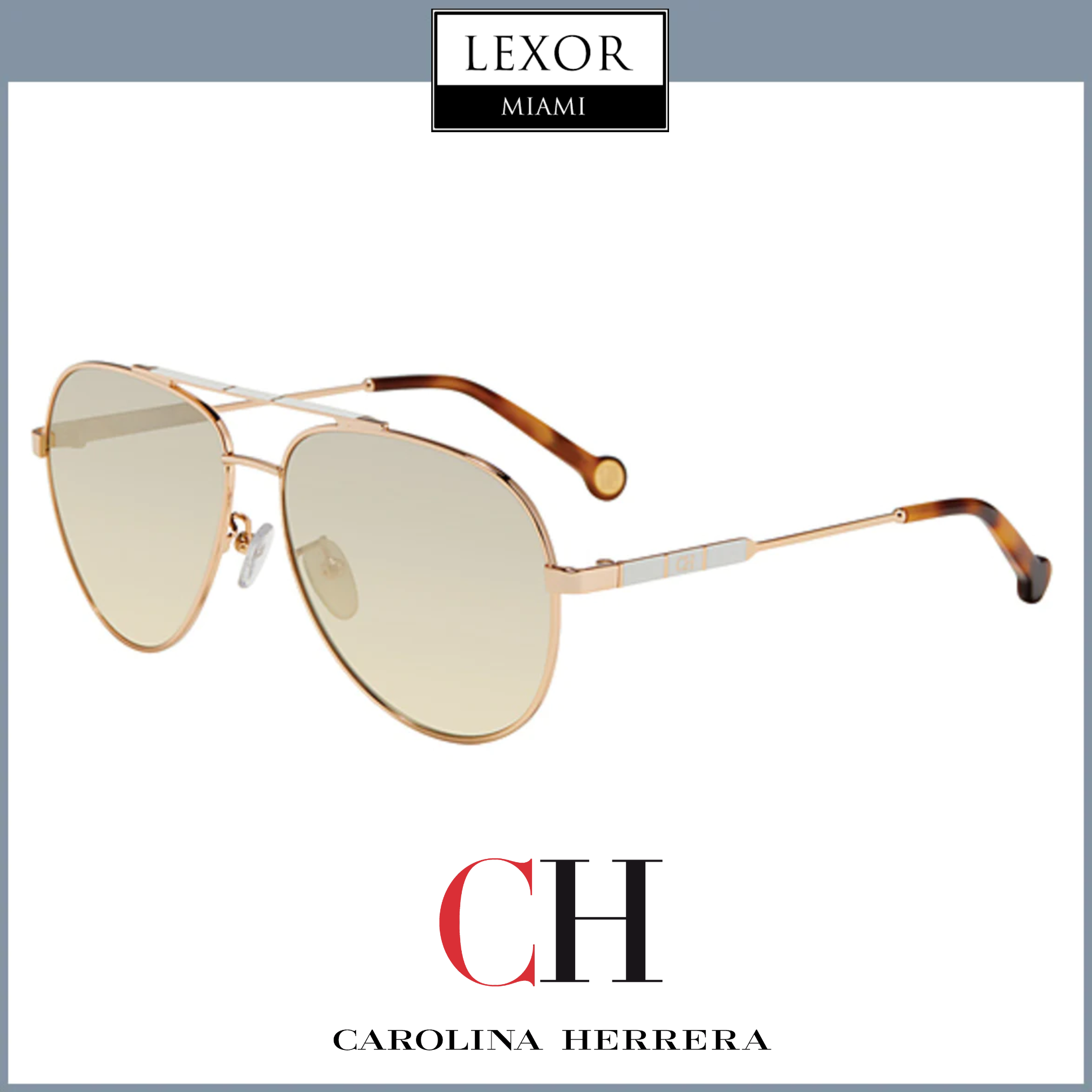 Carolina Herrera SHE150 300G Women's Designer Sunglasses - UV Protection, Polarized Lenses for Driving, Beach & Outdoor Activities