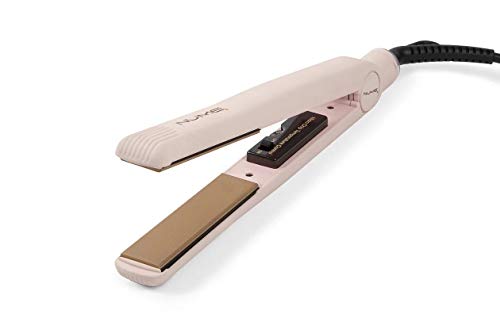 NuMe Fashionista Tourmaline Ceramic Hair Straightener Flat Iron - Smart Memory Function, Auto Shut Off - Professional Salon Styling Tool for Smooth, Shiny Hair - Perfect for Home Use, Travel & Salon Styling