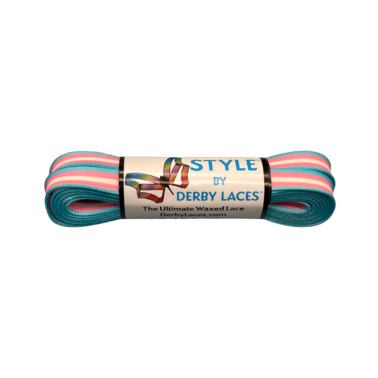 Premium Waxed Trans Stripe Shoe Laces - Durable & Stylish for Sneakers, Boots & Dress Shoes - Perfect for Outdoor, Work & Fashion Wear
