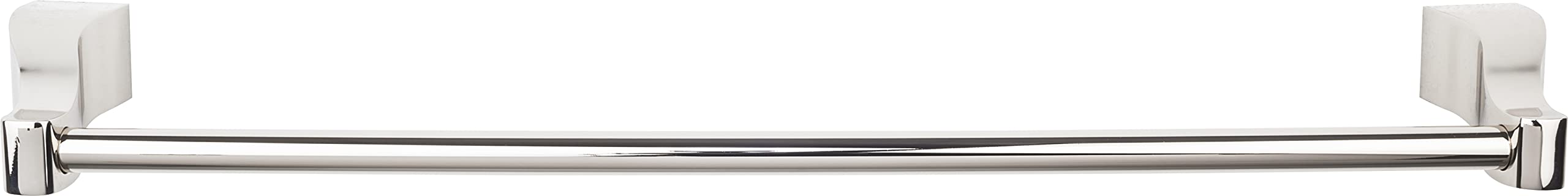 Top Knobs AQ10-PN Polished Nickel Single Towel Bar - Premium Bathroom Towel Holder for Modern & Traditional Bathrooms, Perfect for Bath, Shower & Spa Areas