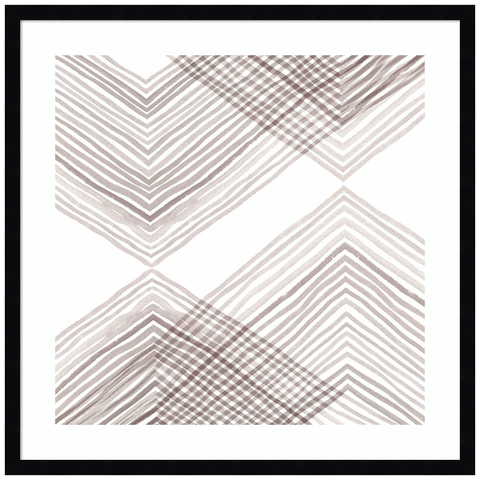 Emma Scarvey Apogee Fade I Wood Framed Wall Art Print - 25x25 Inches, Svelte Noir Black Frame - Modern Home Decor for Living Room, Bedroom & Office