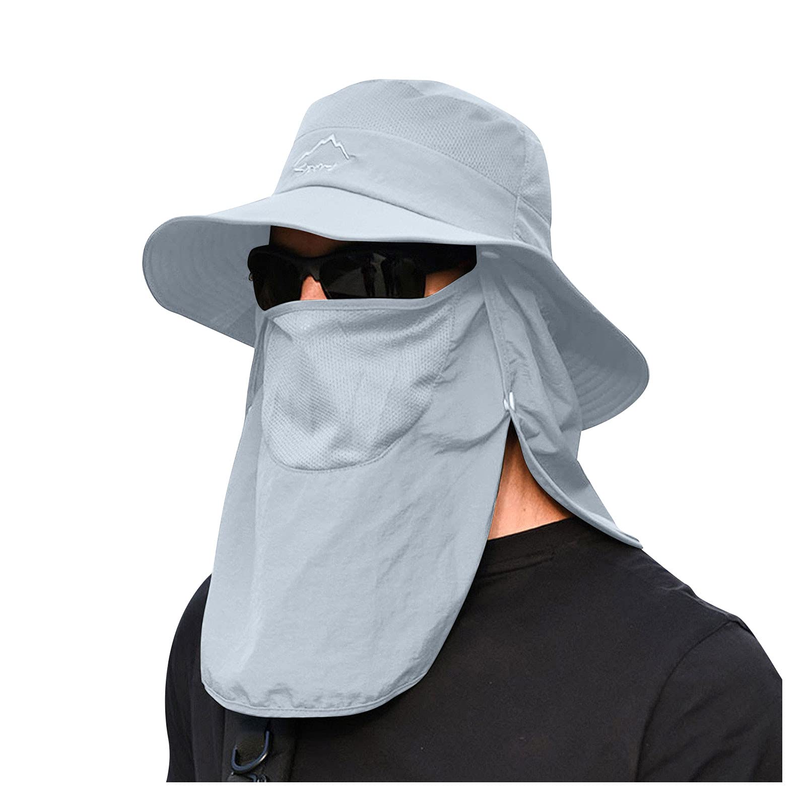Breathable Mesh Cooling Sun Hat with Ponytail Hole - Foldable Wide Brim UV Protection Hat for Men & Women - Perfect for Hiking, Running, Beach & Outdoor Activities
