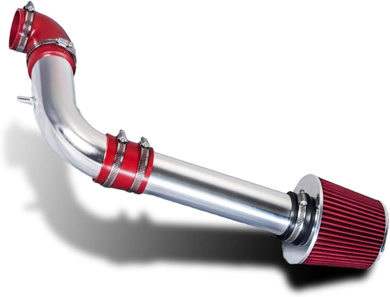 High Performance Cold Air Intake Kit with Washable Red Air Filter - Fits 1997-2003 Chevy S10, GMC Sonoma & 1997-2000 Isuzu Hombre 2.2L - Improve Engine Power & Fuel Efficiency for Off-Roading & Daily Driving