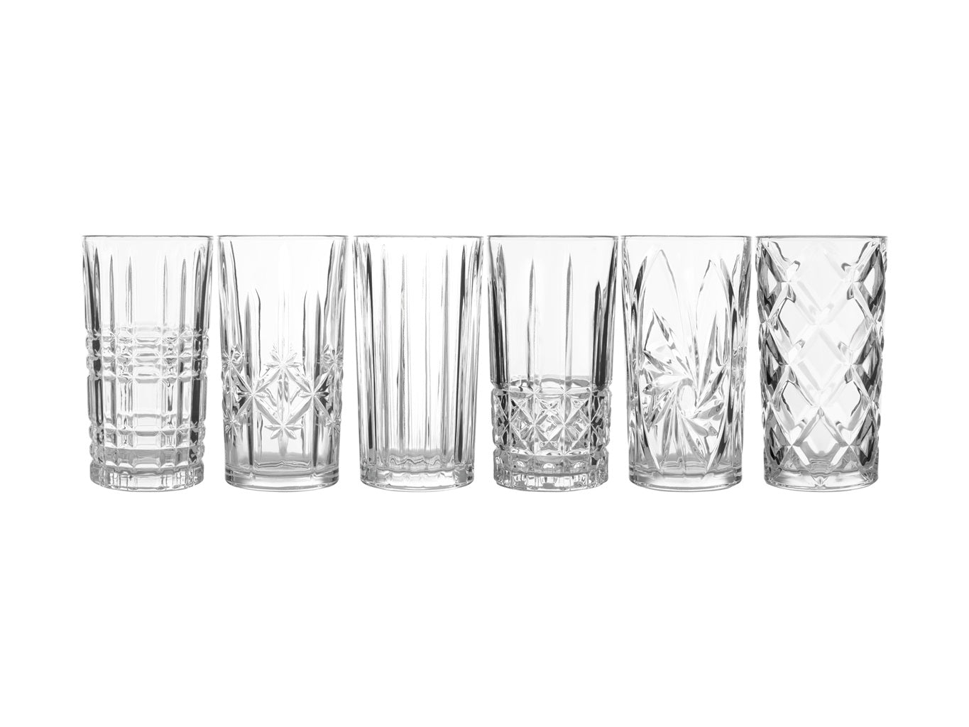 Maxwell & Williams Mixologist Highball Glasses Set of 6 - 380ML Cocktail Glasses with Gift Box | Perfect for Home Bars, Parties & Entertaining