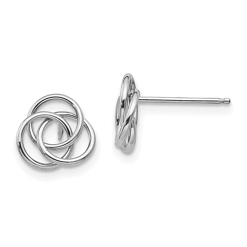 14K White Gold Love Knot Earrings for Women - Dainty Fine Jewelry Gifts for Her - Perfect for Anniversaries, Valentine's Day & Special Occasions