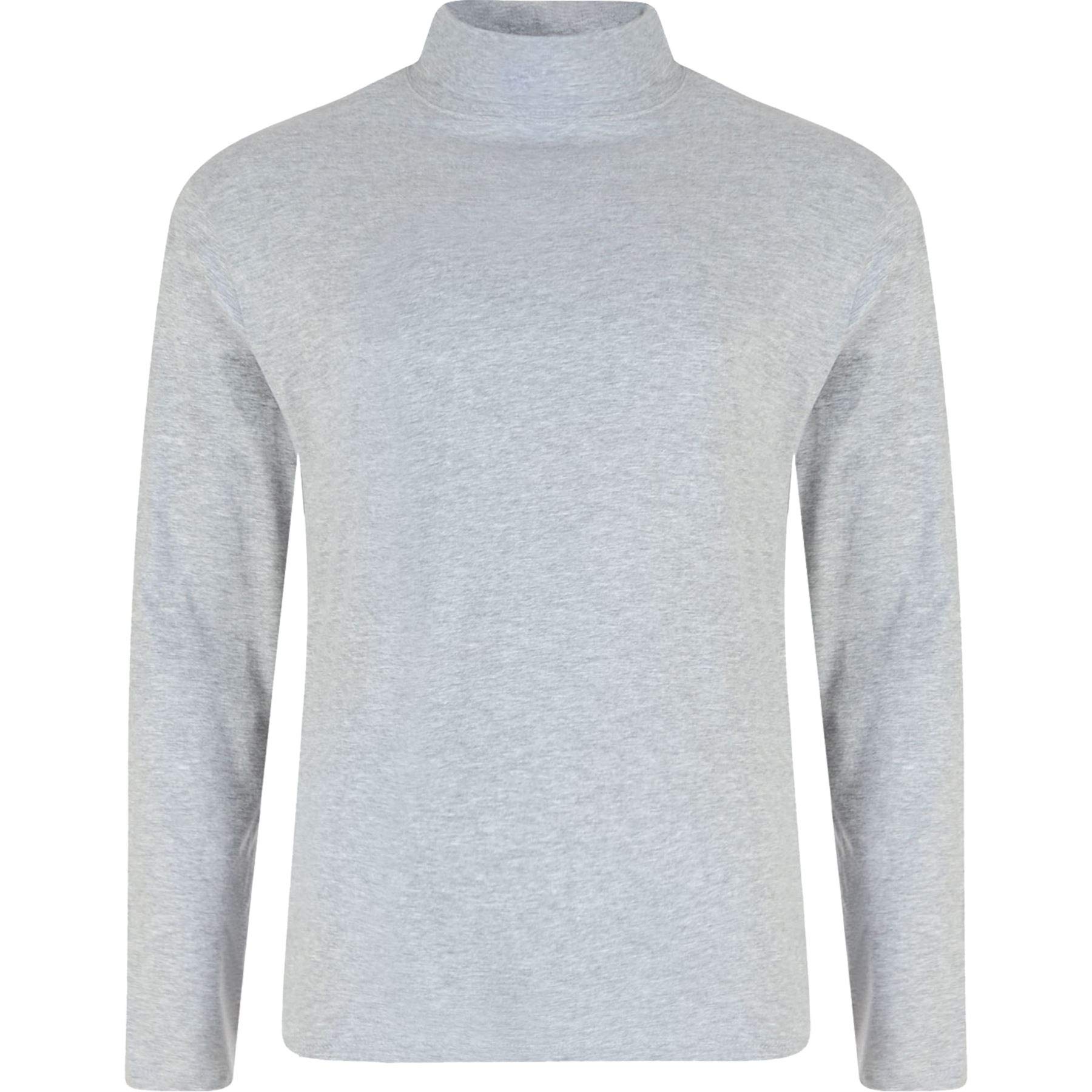 Men's 100% Cotton Turtle Neck Roll Polo Shirt - Thin Funnel Neck Jumper Baselayer for Golf & Casual Wear | Breathable Comfort Top for Work, Travel & Outdoor Activities