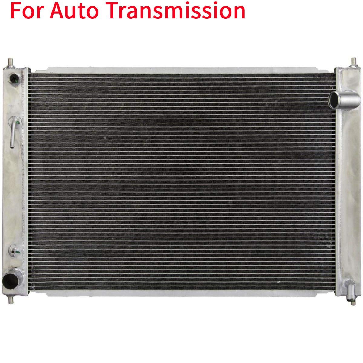 ASL CU13004 Complete AT Radiator Assembly with Oil Cooler Compatible for 2007-2015 Infiniti G25 G35 G37 Q40 Q60 & 2009 Nissan 370Z - Perfect for Engine Cooling System Replacement & Performance Upgrade