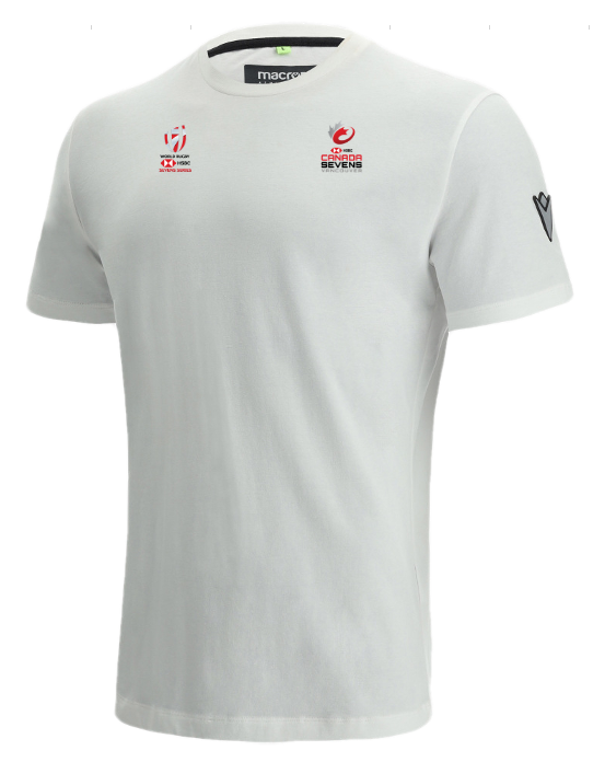 Official Canada 7s Men's T-Shirt - 100% Cotton White Crewneck Tee for Casual Wear & Sports Fan Outfits