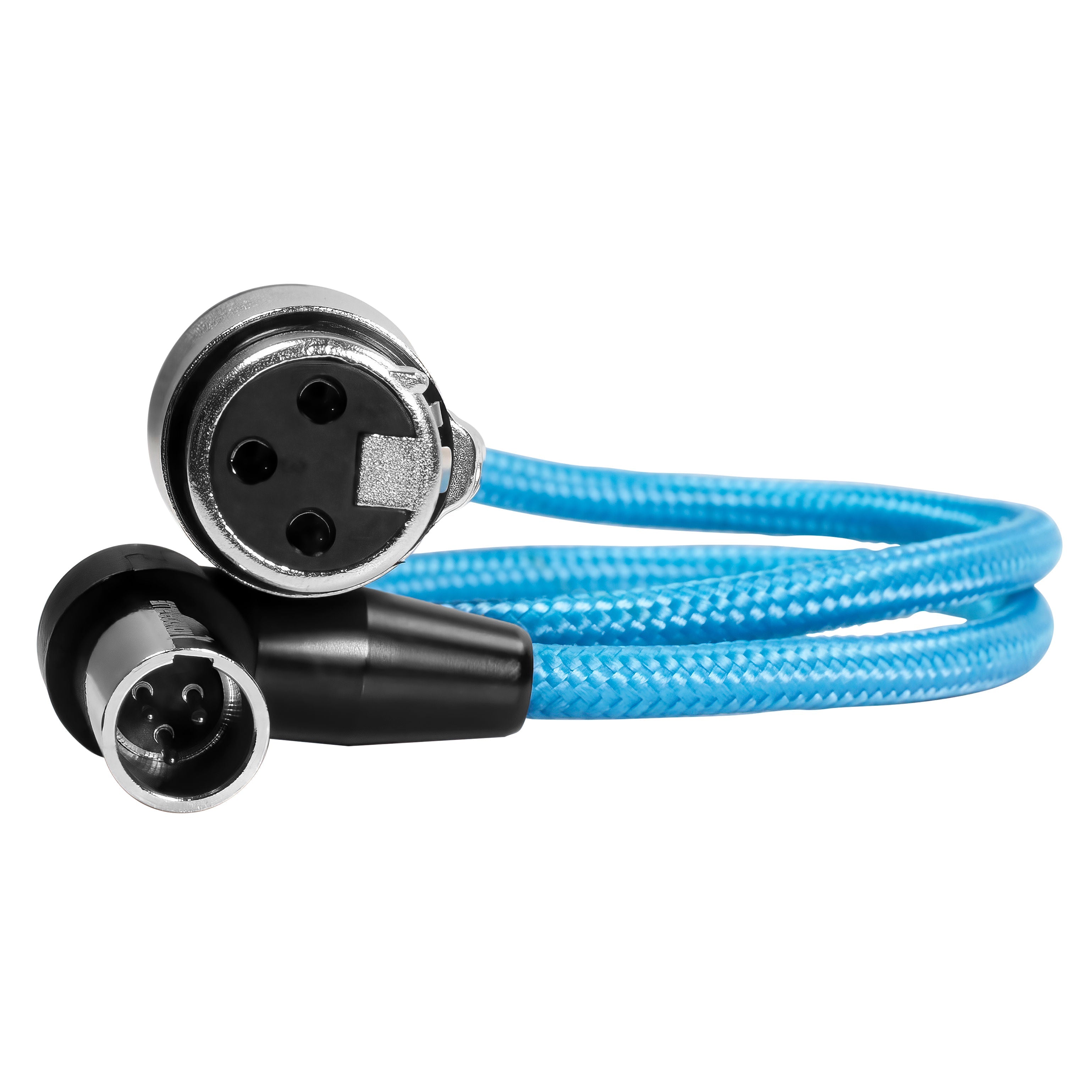 Kondor Blue 17-Inch Right Angle Mini XLR to XLR Cable for Canon C70 & 6K Pro - Professional Audio Connection for Cinema Cameras & Studio Recording