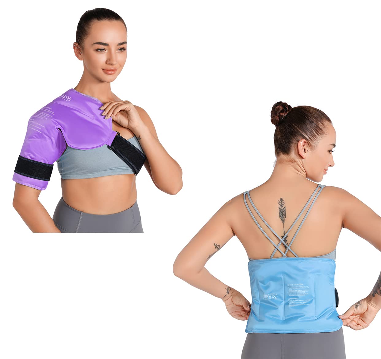 REVIX Reusable Gel Ice Pack for Back & Shoulder Pain Relief - Cold Therapy for Injuries, Swelling, Sore Muscles - Perfect for Post-Workout Recovery & First Aid Kits