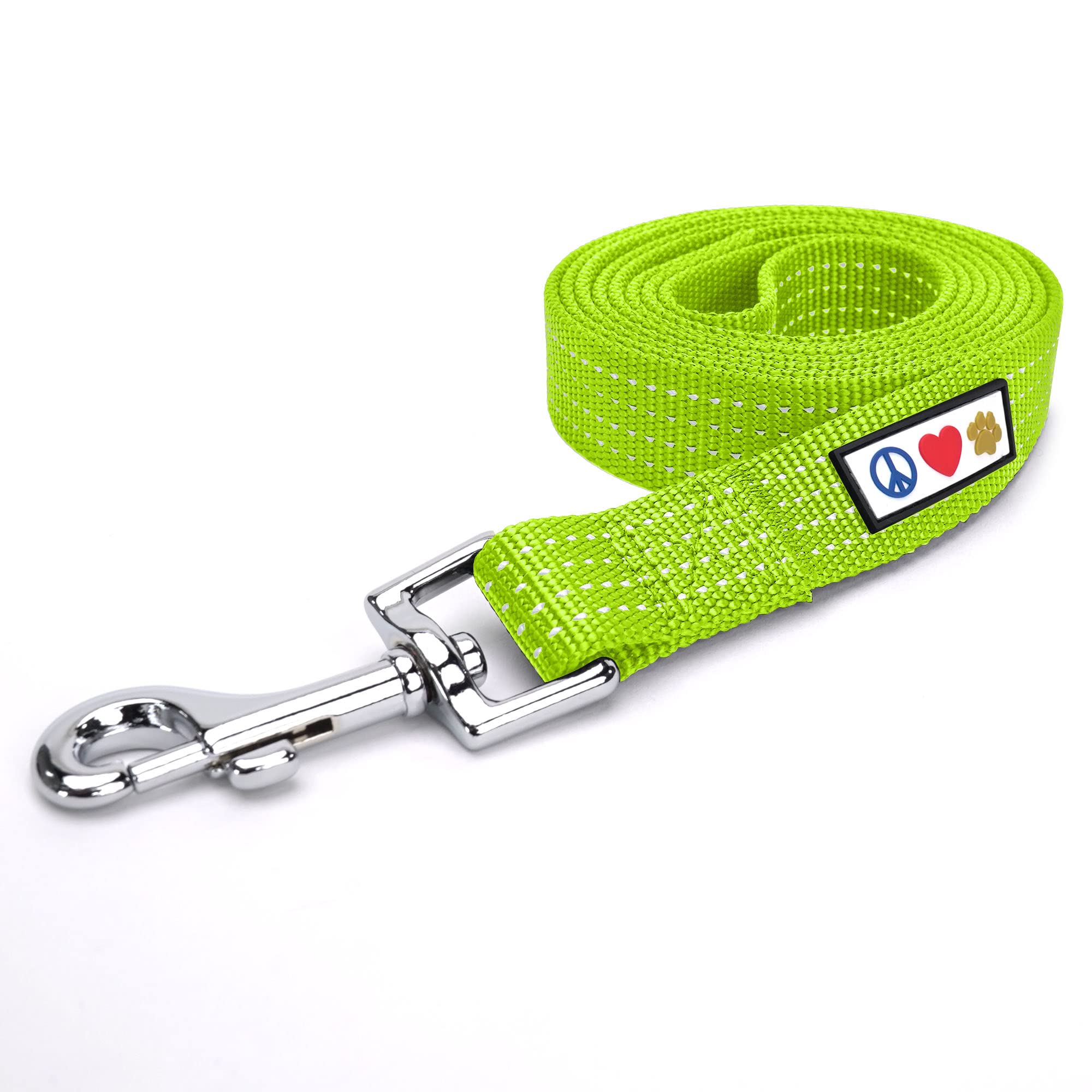 Pawtitas 6 FT Reflective Dog Leash with Comfortable Handle - Heavy Duty Pet Training Leash for Medium Dogs (4FT & 6FT Options) - Perfect for Night Walks, Jogging & Outdoor Adventures