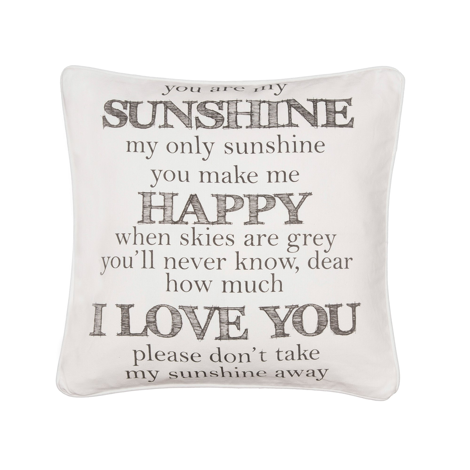 You Are My Sunshine Throw Pillow Cover - Soft & Cozy Home Decor for Living Room, Bedroom, Nursery - Perfect Gift for Mom, Kids, Valentine's Day