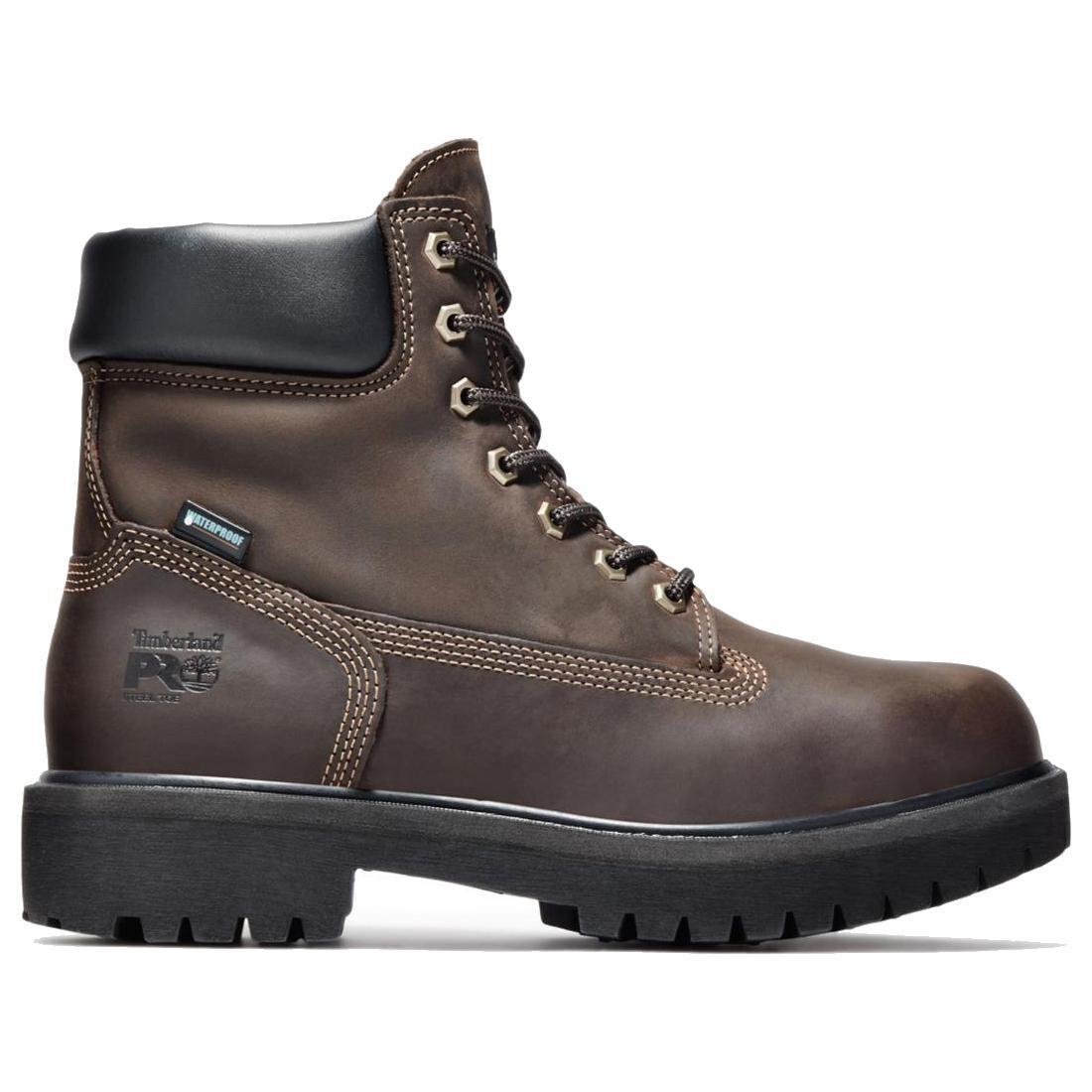 6 Inch Steel Toe Waterproof Insulated 200G Work Boots for Men - Dark Brown Safety Shoes for Construction, Warehouse & Outdoor Work