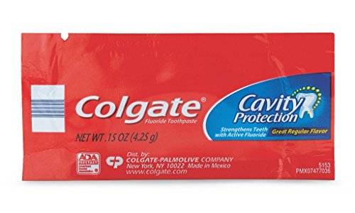 Colgate Cavity Protection Fluoride Toothpaste - Travel Size (0.15 oz, Pack of 1000) | Great Regular Mint Flavor for Fresh Breath | Ideal for Travel, Hotels, and On-the-Go Oral Care