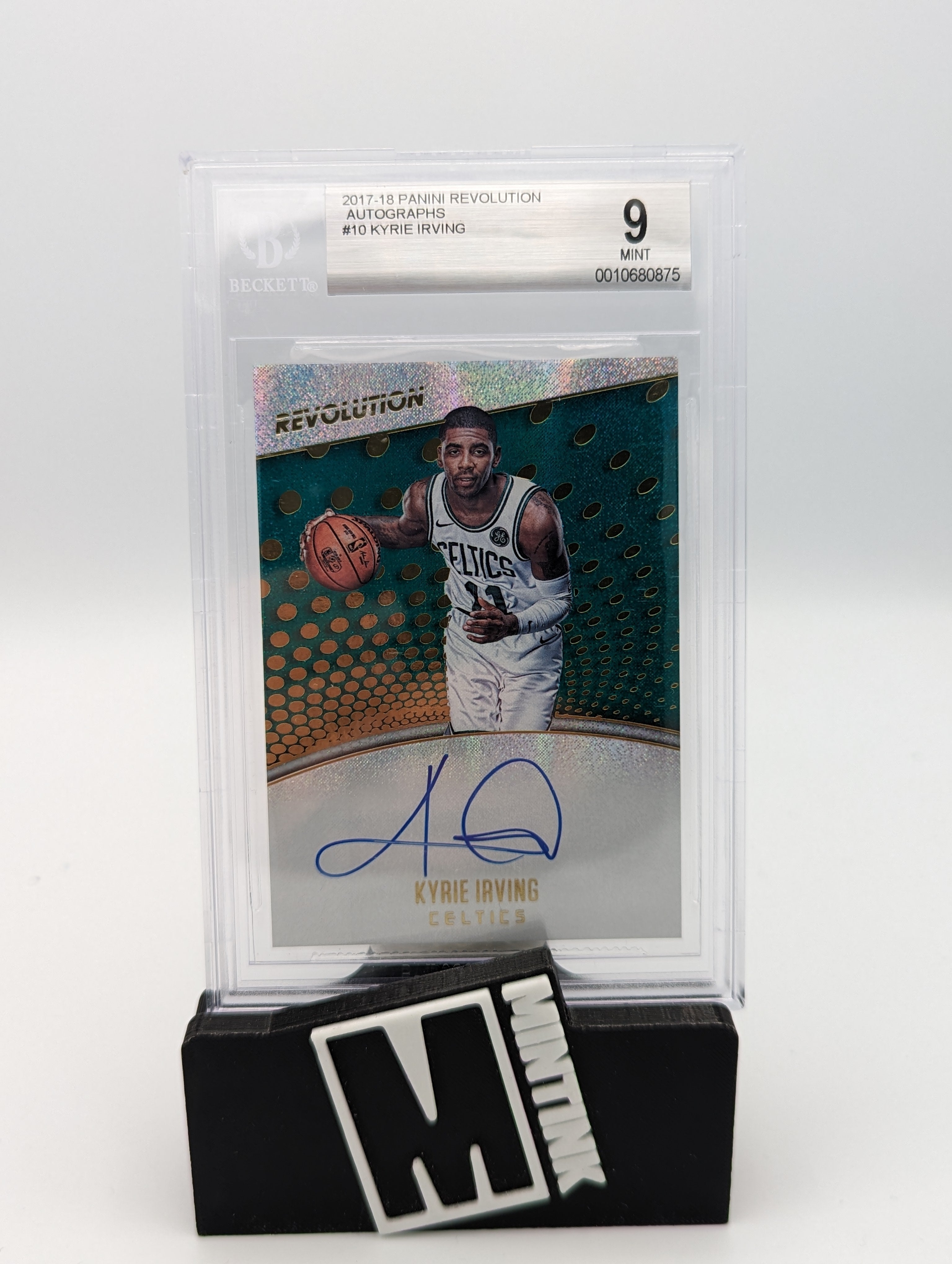 2017-18 Panini Revolution Basketball Kyrie Irving Autograph #A-KI Beckett 9 Graded Card - Perfect for NBA Collectors & Memorabilia Fans