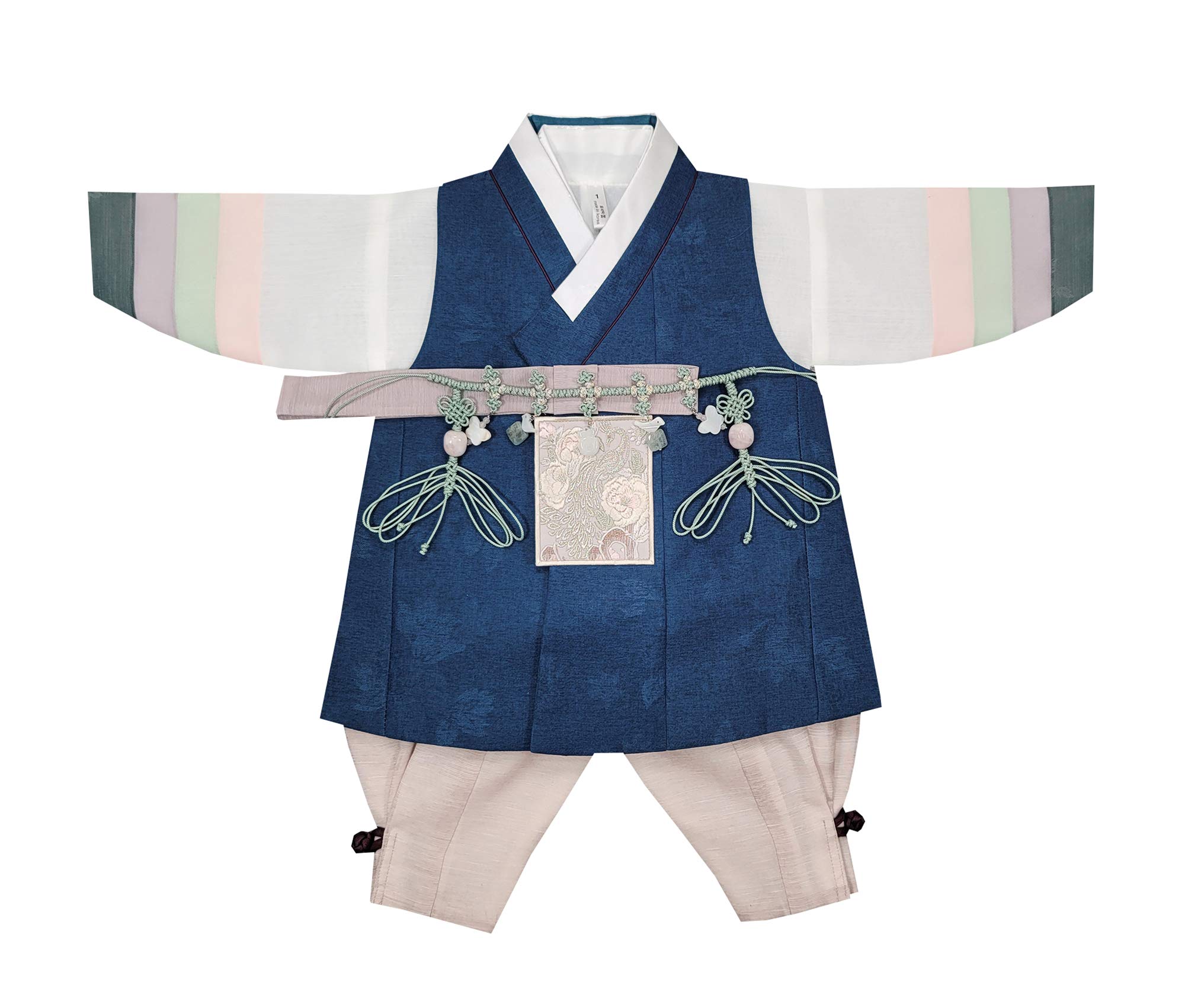 Korean Traditional Baby Boy Hanbok Costume for 1st Birthday Party | Navy Blue | Ages 1-15 | Perfect for Doljanchi Celebration, Korean Cultural Events & Photo Shoots