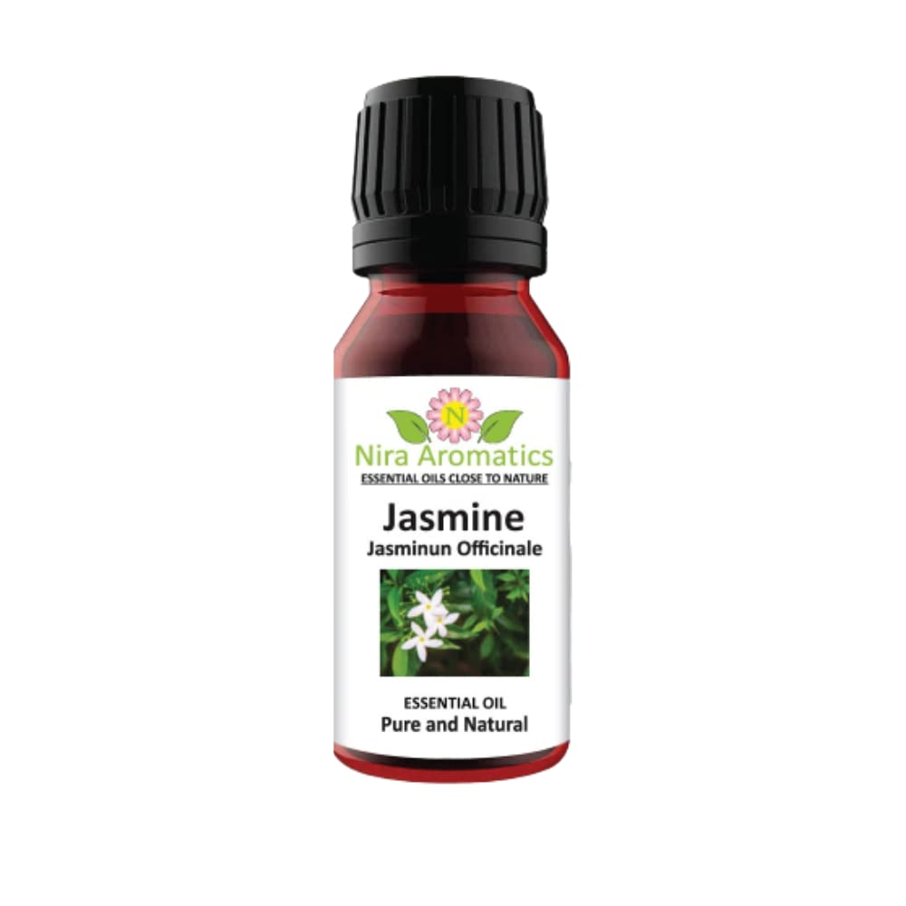 Pure Jasmine Essential Oil - 100% Natural & Extracted from Jasmine Flowers (15ml) for Aromatherapy, Massage & DIY Skincare