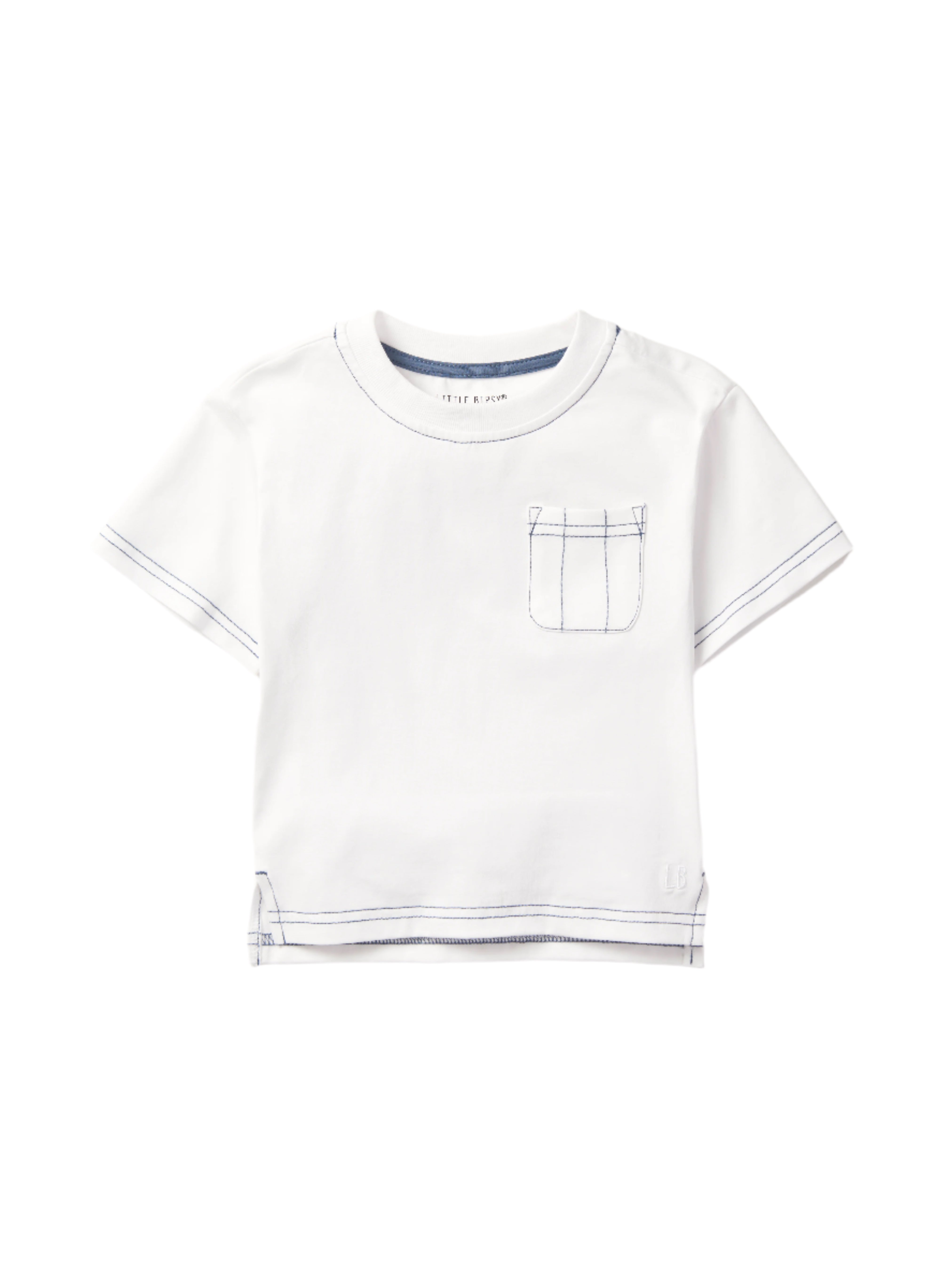 Contrast Thread T-Shirt for Men & Women | Stylish White Cotton Tee | Casual Wear, Street Fashion & Everyday Outfits