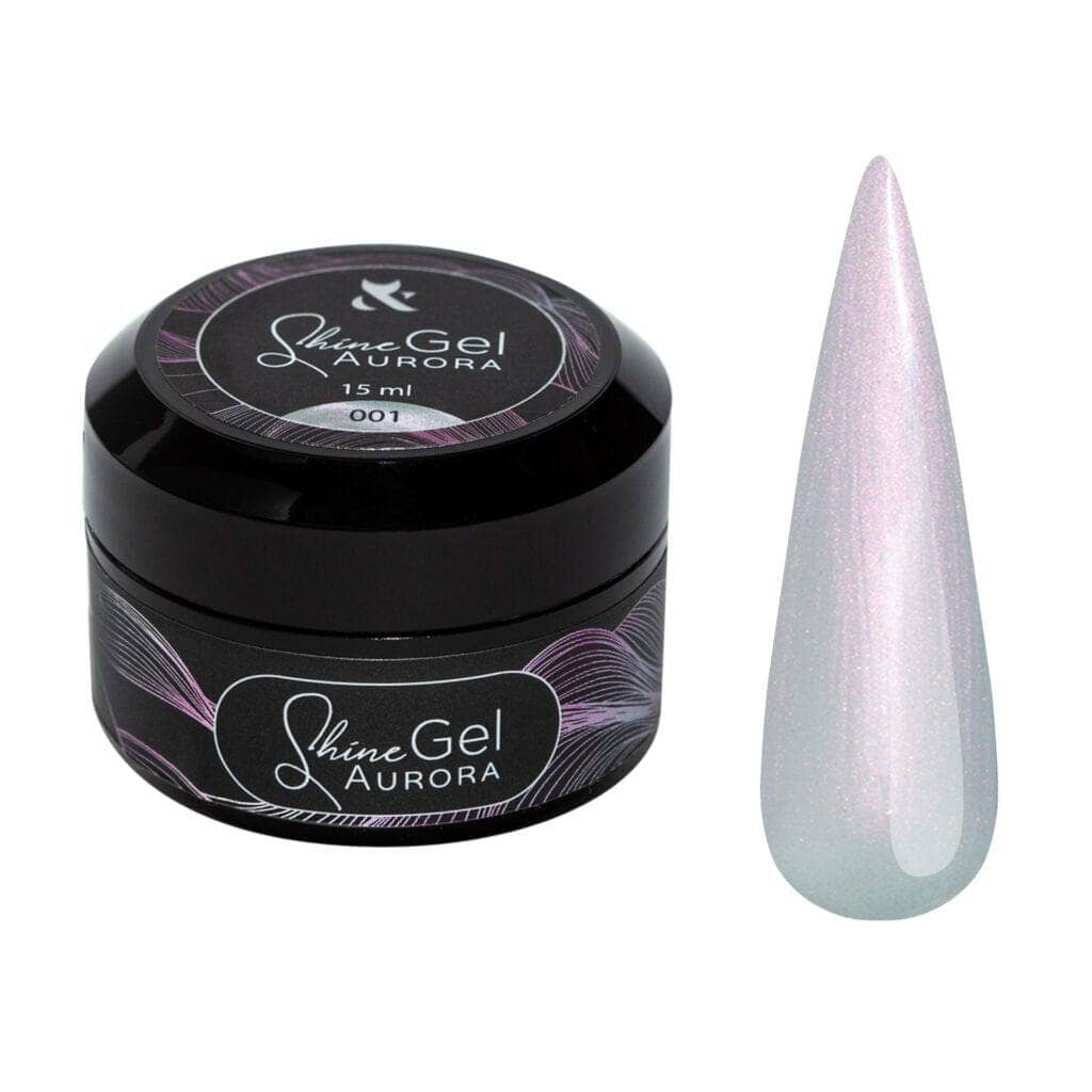 F.O.X Shine Gel Aurora 001 - Long Lasting Nail Polish with Glitter Effect for Manicure & Pedicure | Perfect for Parties, Weddings, and Special Occasions