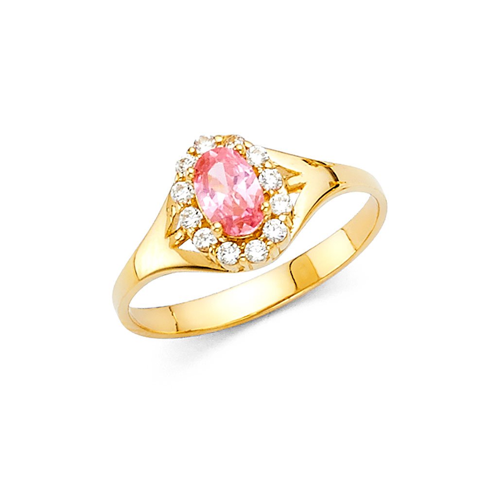 14K Yellow Gold Cubic Zirconia CZ Fashion Ring for Women - Elegant Anniversary Gift, Wedding Band, Birthday Present & Special Occasion Jewelry | Jewelry By Lux
