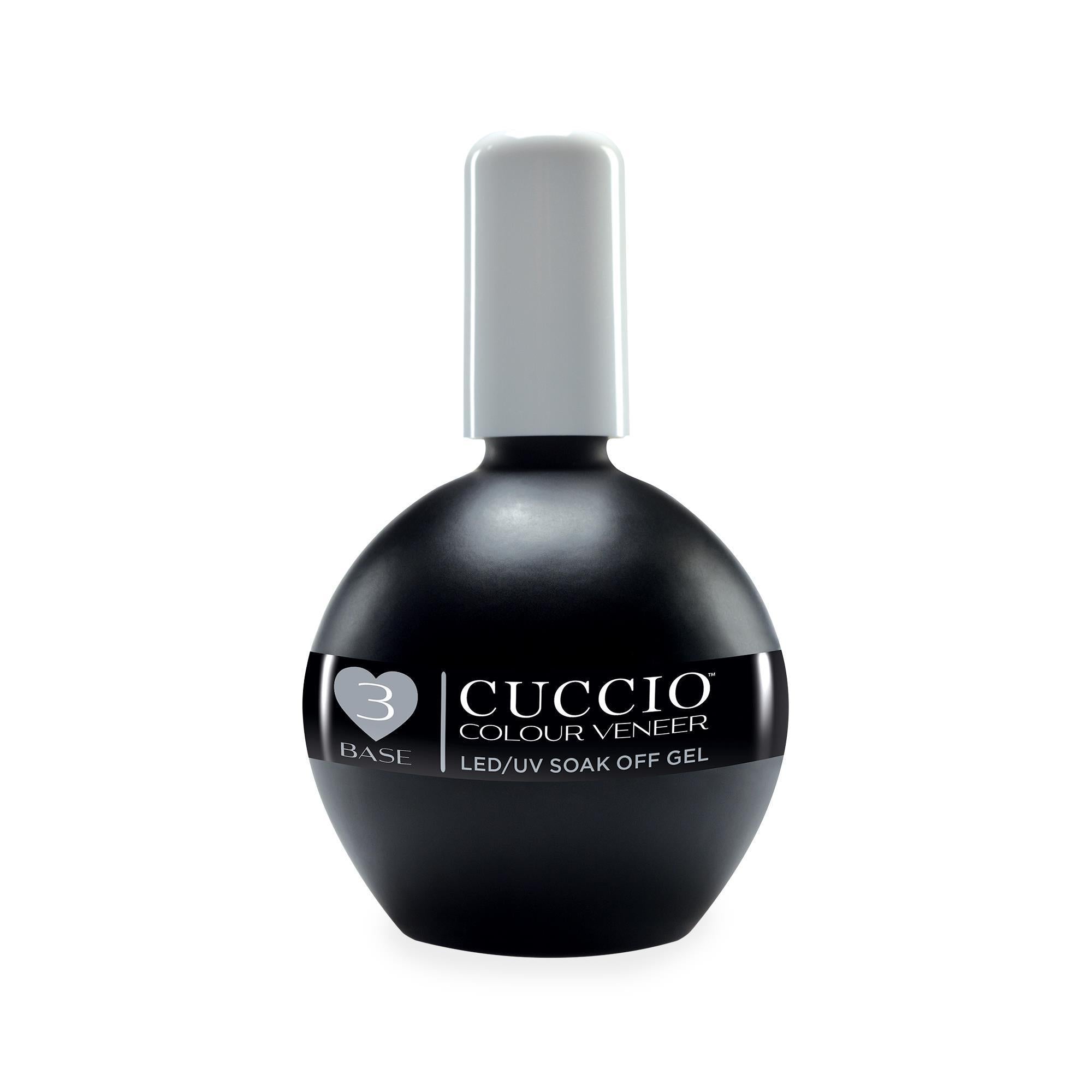Cuccio Veneer Bubble Bottle Base Coat No. 3, 2.5oz - Professional Nail Strengthener & Protector for Salon-Quality Manicures at Home