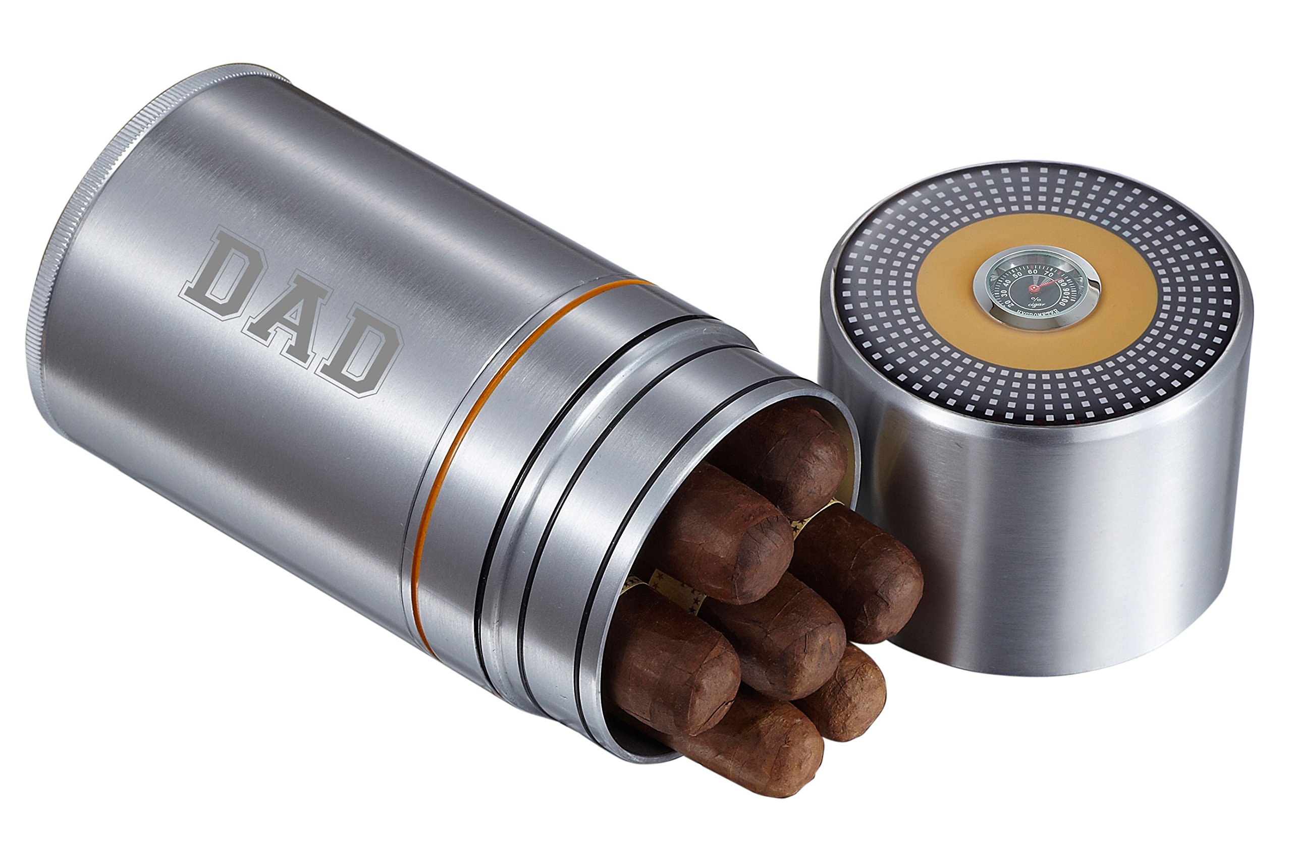 Personalized Visol Big Joe 7 Cigar Travel & Desk Humidor with Engraving - Perfect Gift for Father's Day, Birthday & Retirement - Ideal for Home, Office & Travel Use