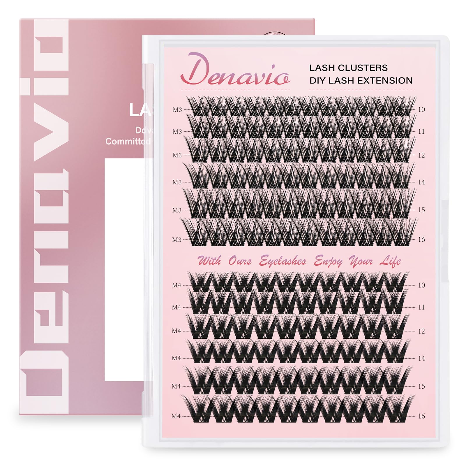 132pcs DIY Eyelash Clusters - 30D 40D Wispy Lashes in C Curl (10-16mm Mix) for Natural Volume & Length | Perfect for Home Use, Parties & Special Occasions