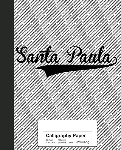 Premium Calligraphy Paper Notebook - SANTA PAULA Hand Lettering Practice Journal with Weezag Paper | Perfect for Brush Pen Art, Modern Calligraphy & Bullet Journaling