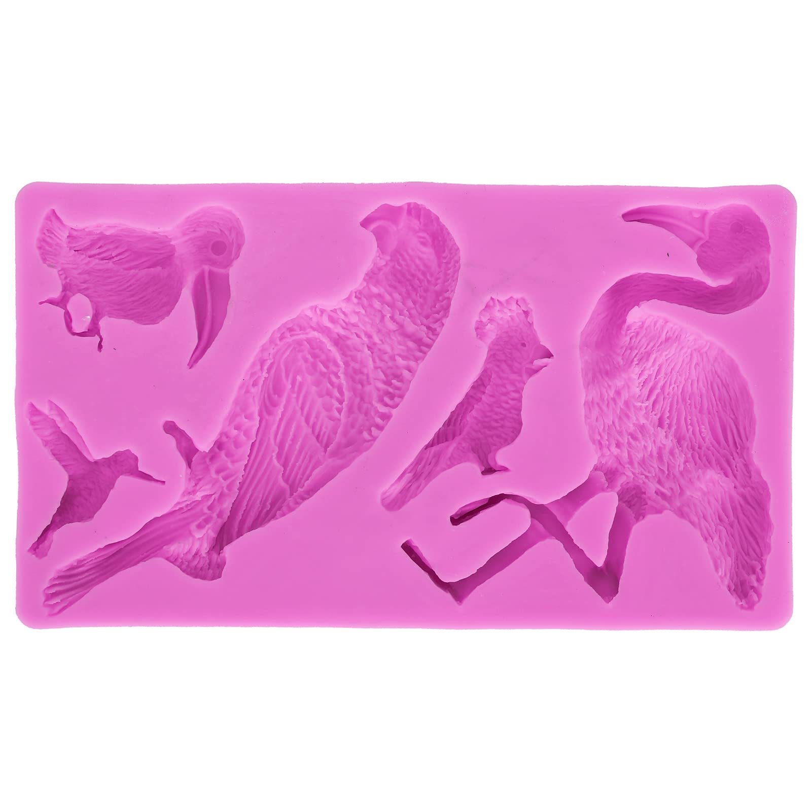 Bird Pattern Fondant Cake Mold Set - Silicone Baking Molds for Chocolate, Candy & Fondant - Perfect for Wedding, Birthday Party Cake Decorations & Cupcake Toppers - DIY Home Baking & Professional Cake Decorating Tool