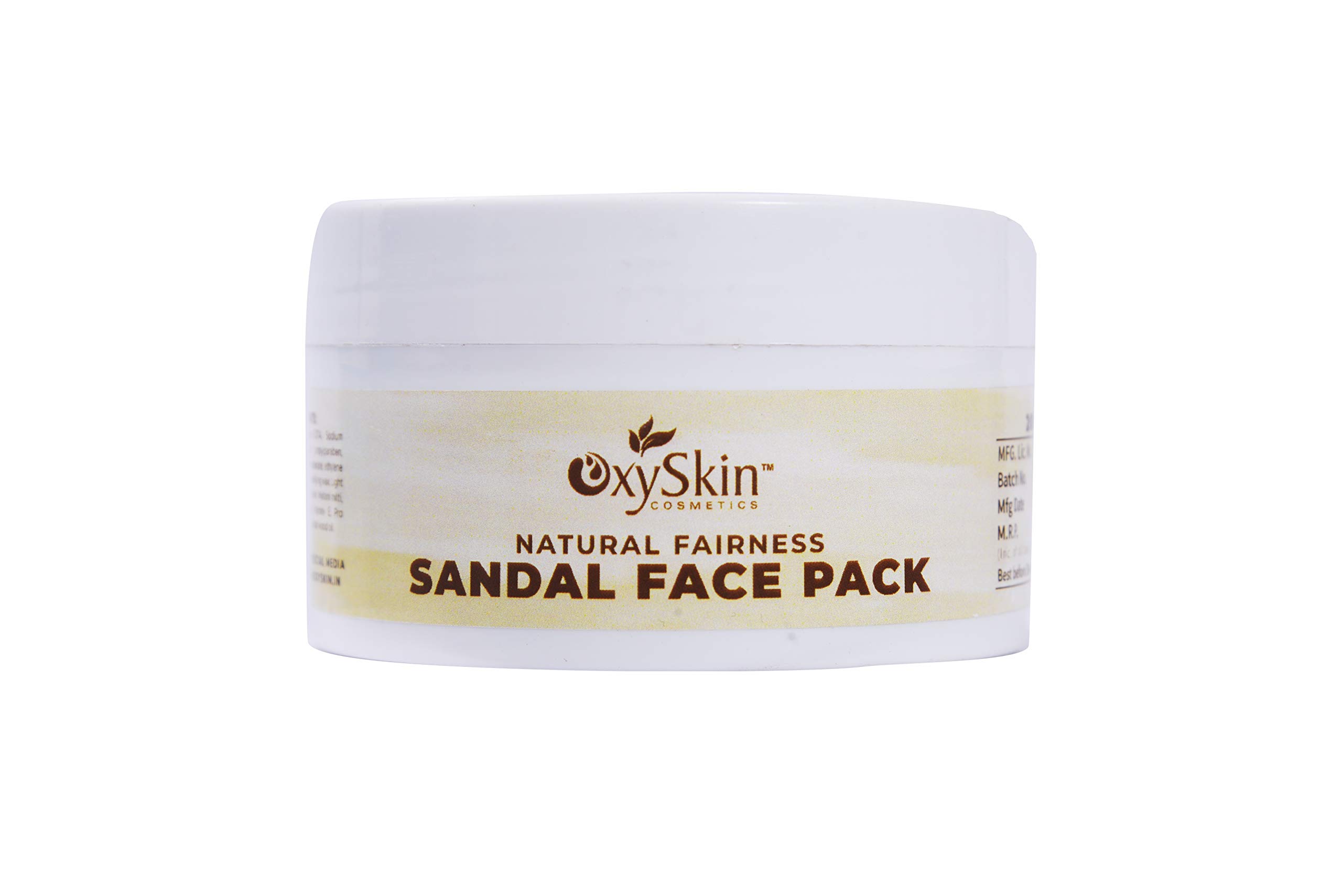 Oxyskin Cosmetics Skin Whitening Face Mask with Sandalwood - 200g | Dark Spot Corrector for Blemishes & Uneven Skin Tone | Improves Skin Texture & Brightness | Perfect for Nighttime Skincare Routine & Pre-Makeup Prep