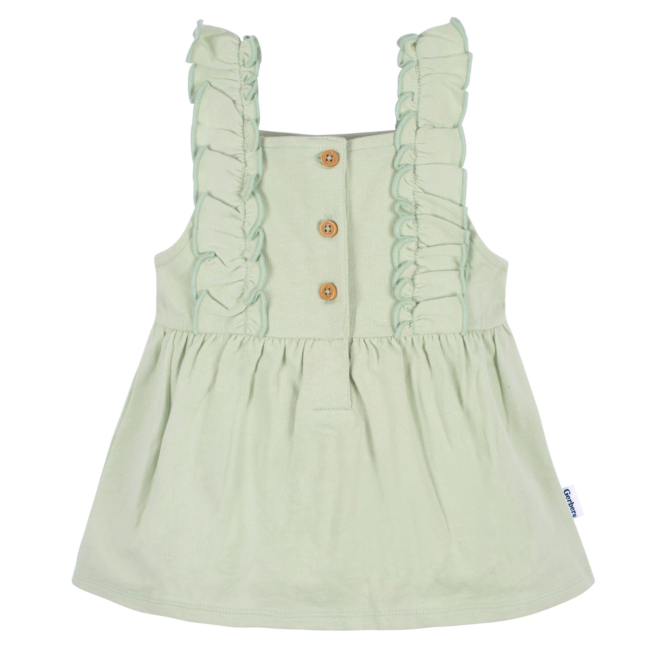 2 Piece Baby Girls Green Floral Jumper & Bodysuit Set - Cute Outfit for Newborns, Infants & Toddlers - Perfect for Photos, Parties & Everyday Wear
