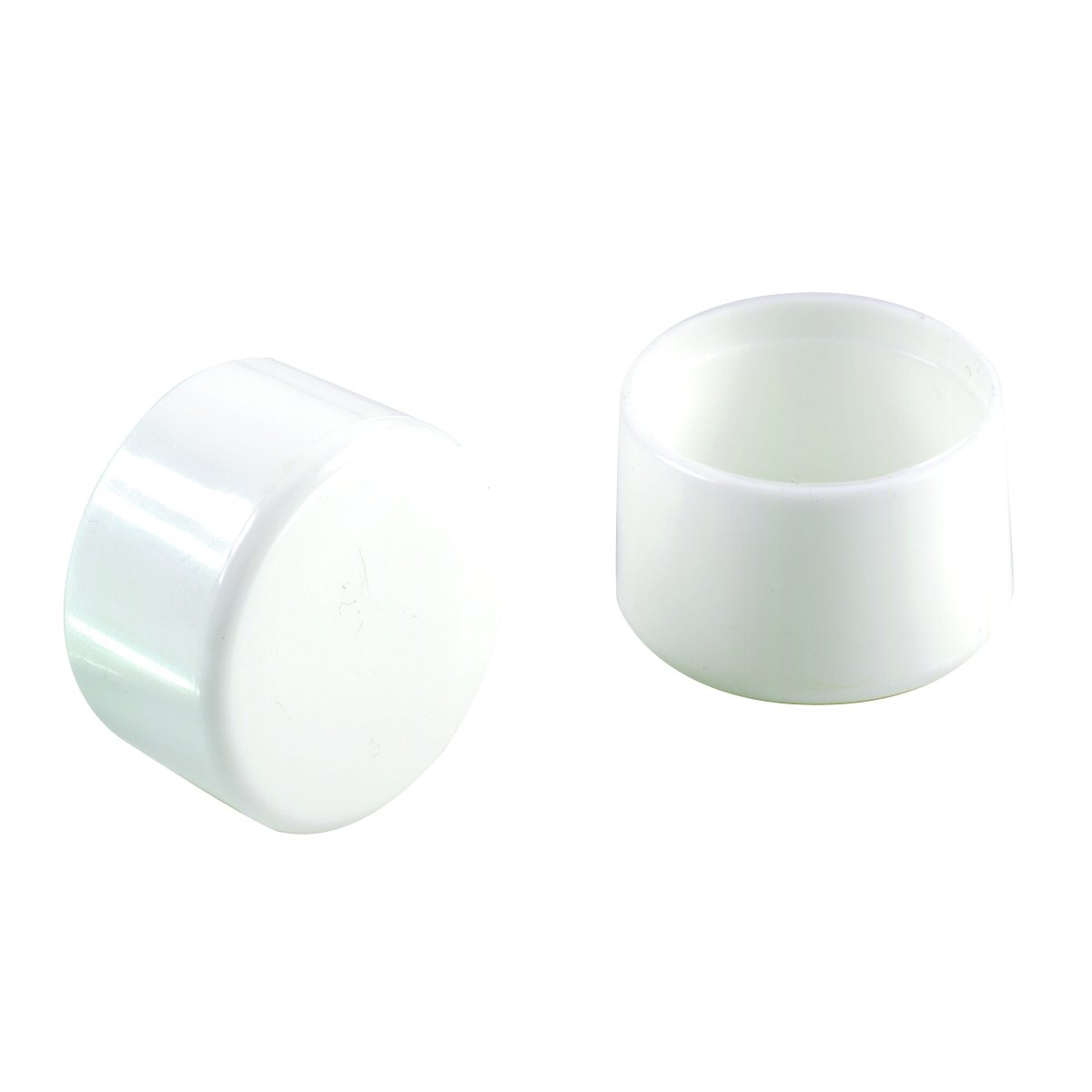 Shepherd Hardware 9745 Furniture Leg Tips - 1 1/4 Inch White Plastic Glides for Chairs, Tables & Sofas - Protect Floors & Reduce Noise