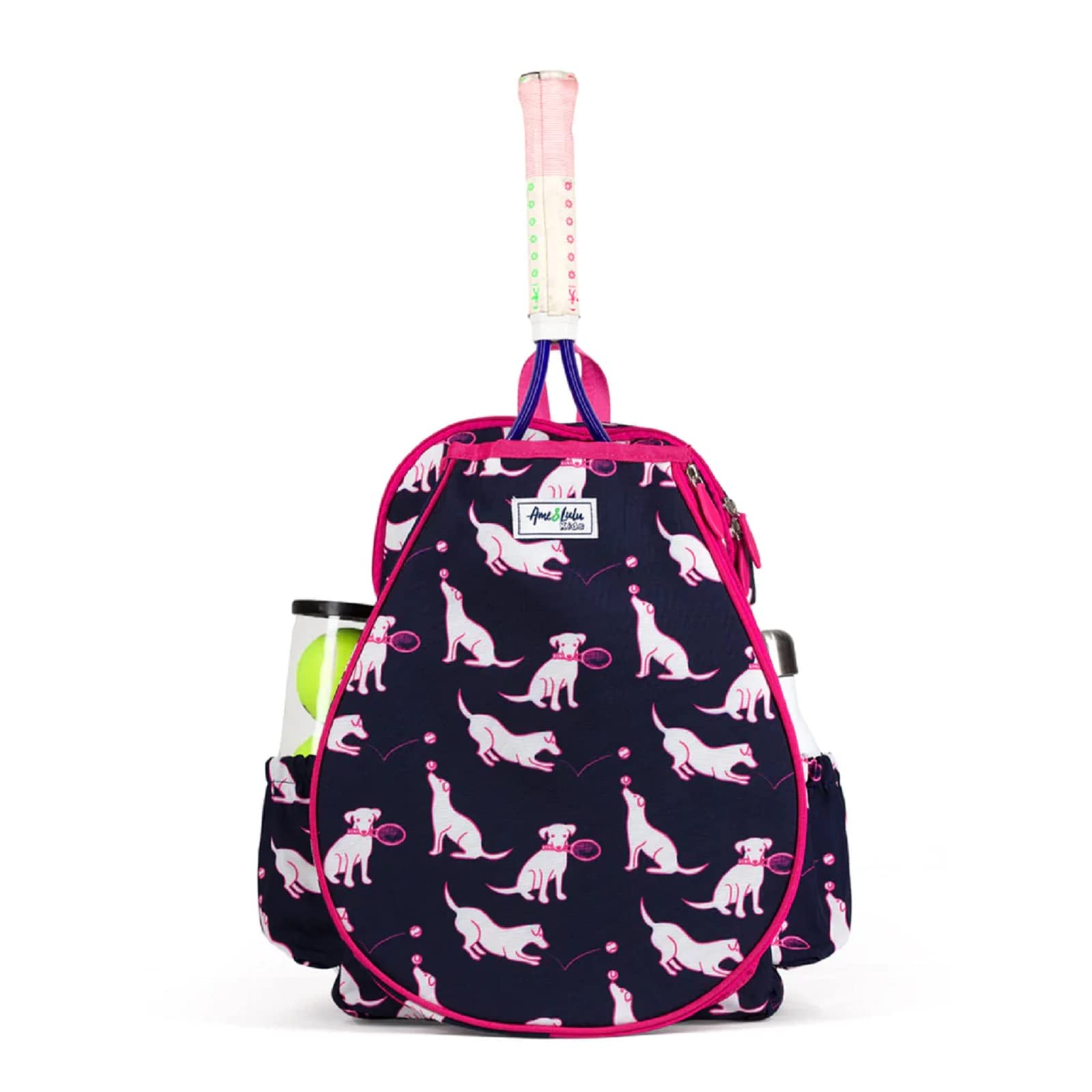 Ame & Lulu Little Love Tennis Backpack for Kids - Cute Girls Sports Bag with Padded Straps - Perfect for Tennis, School, and Travel Accessories