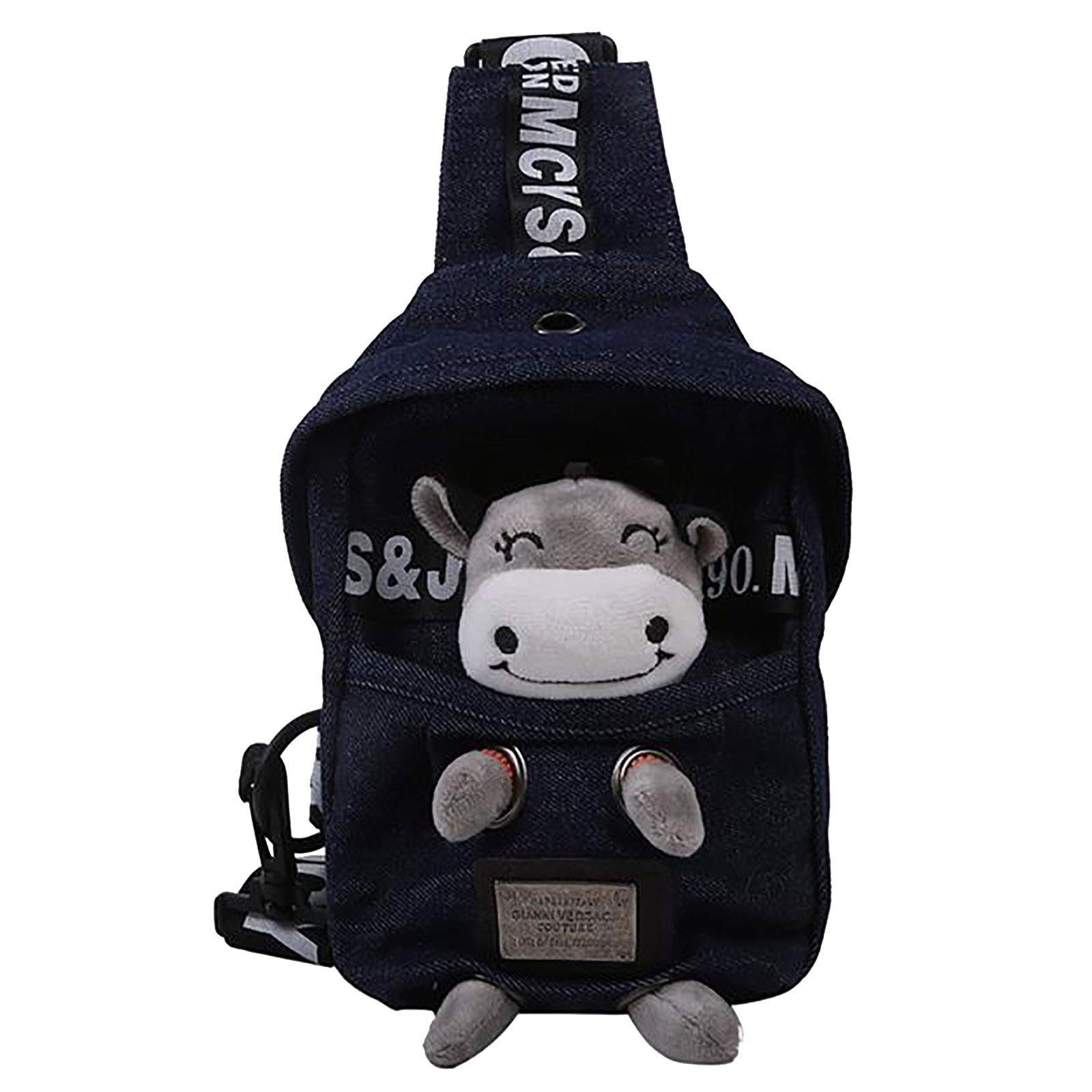 Kelei Animal Chest Bag - Fashionable Canvas Crossbody Bag with Cute Cartoon Print for Women - Perfect for Travel, Hiking, and Everyday Use