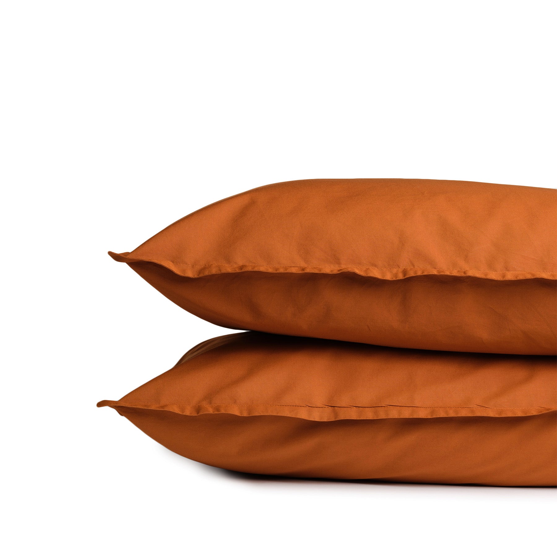 Premium Percale Cotton Pillowcase Set of 2 - Coccio Brown | 400 Thread Count, Breathable & Soft Bedding | Perfect for Home, Hotel, or Airbnb Use