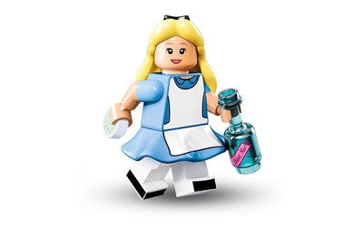 Disney Alice LEGO Minifigure - Series 1 Collectible Toy for Kids & Adults - Perfect for Disney Fans, LEGO Collectors, and Home Decor Display