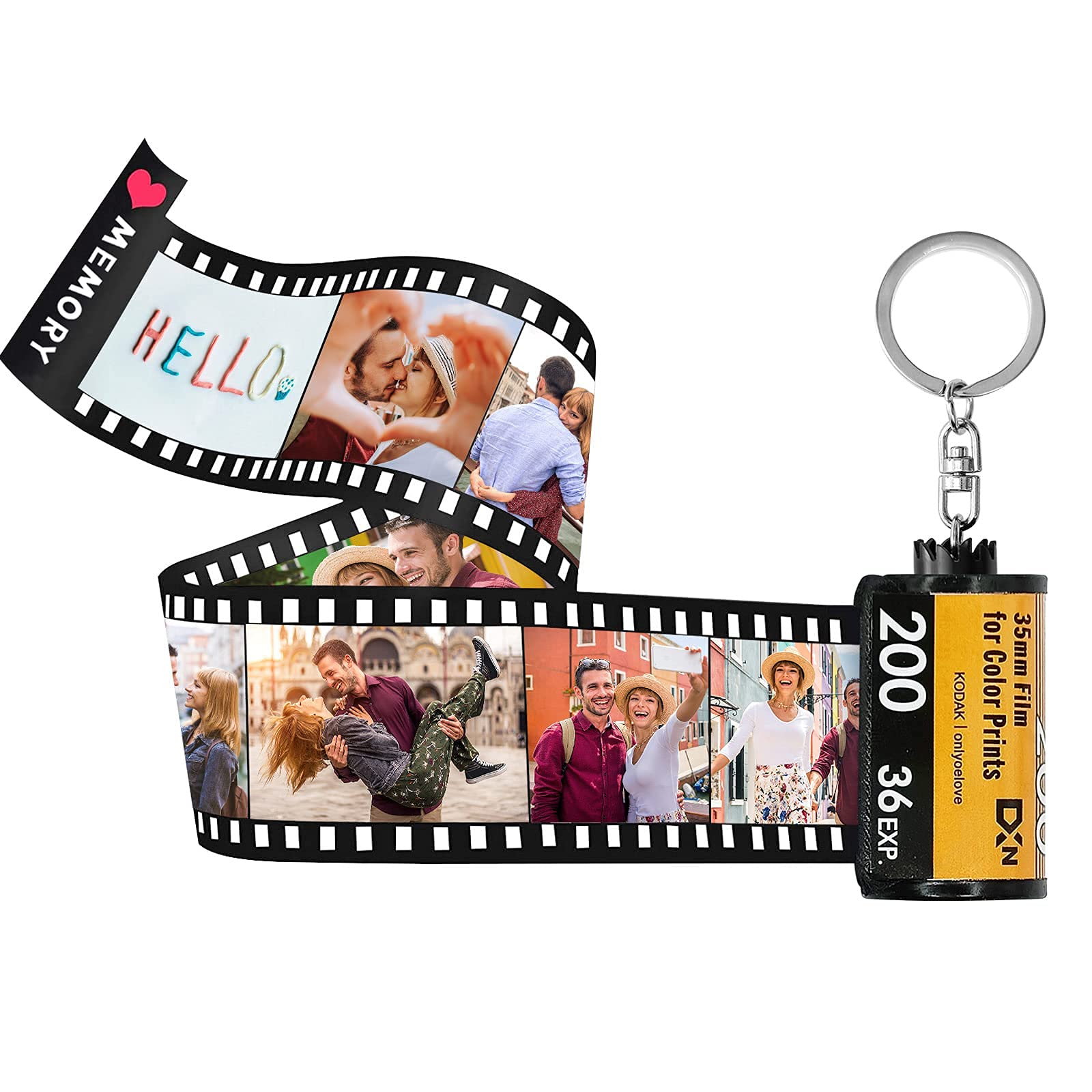 Custom Photo Film Roll Keychain - Personalized Camera Film Keychain with Your Picture - Unique Gift for Photographers & Travel Lovers - Perfect for Birthdays, Anniversaries & Travel Souvenirs